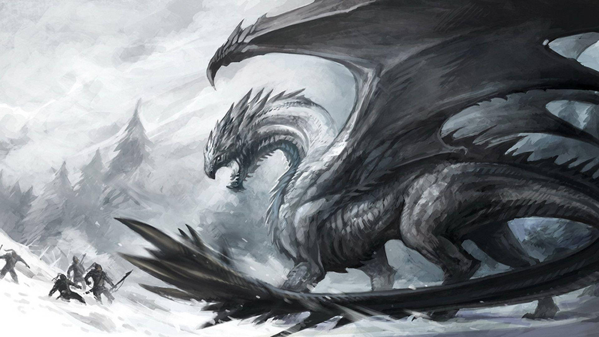 Sej tegning af snetrold Wallpapers