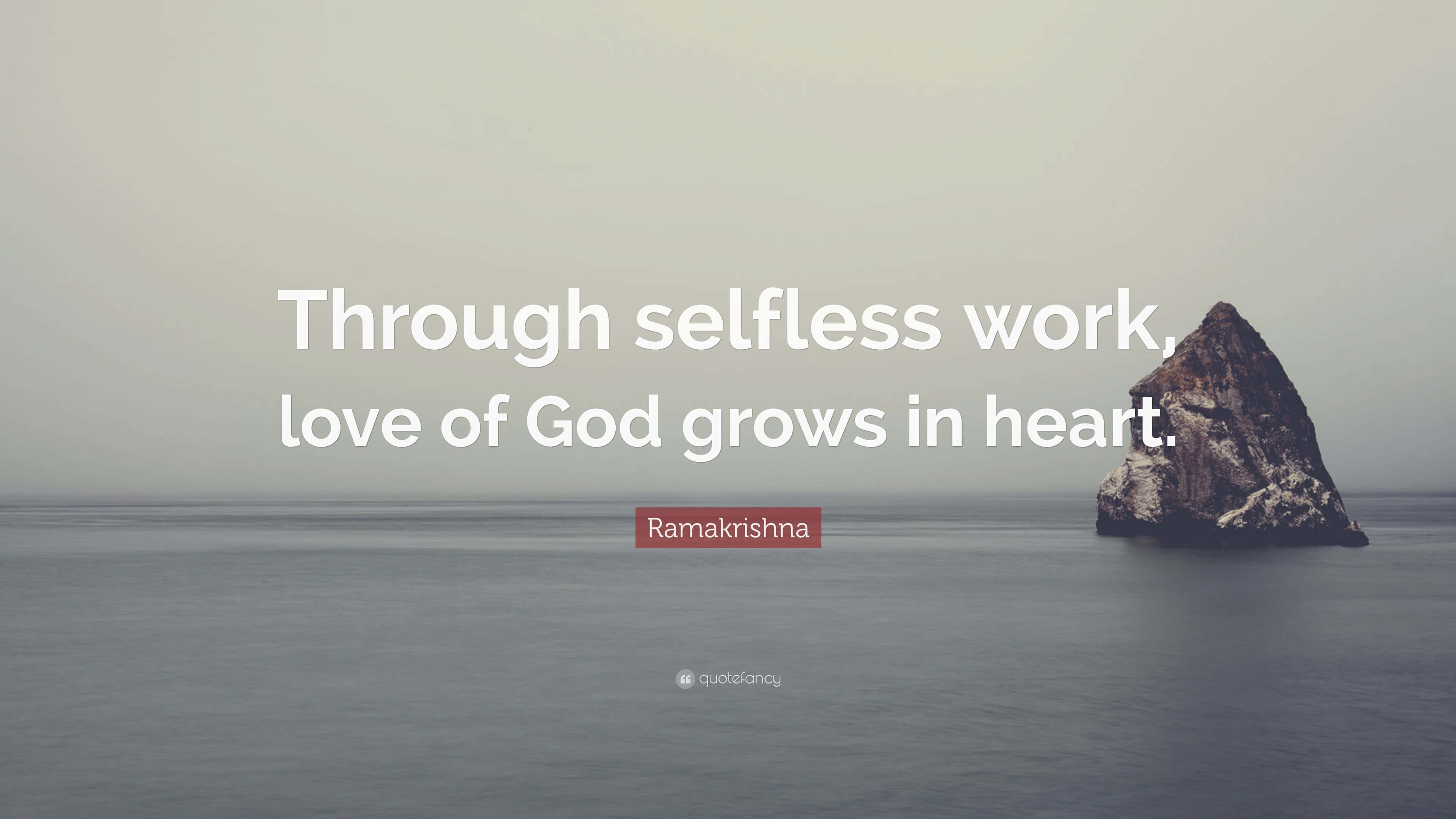 Selvopofrende arbejde citat af Ramakrishna Wallpapers