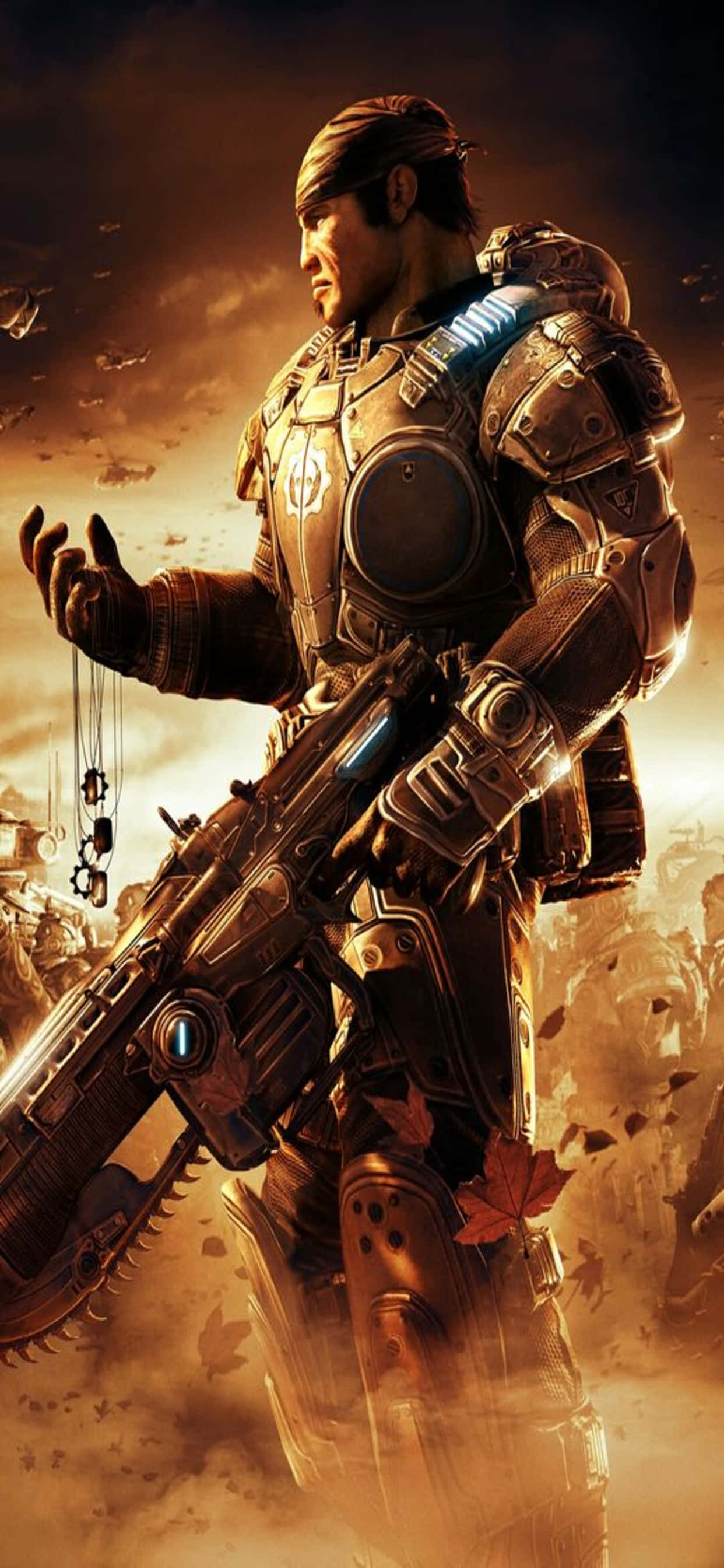 Sepia Marcus iPhone XS Max Gears Of War 5 Baggrund Wallpapers