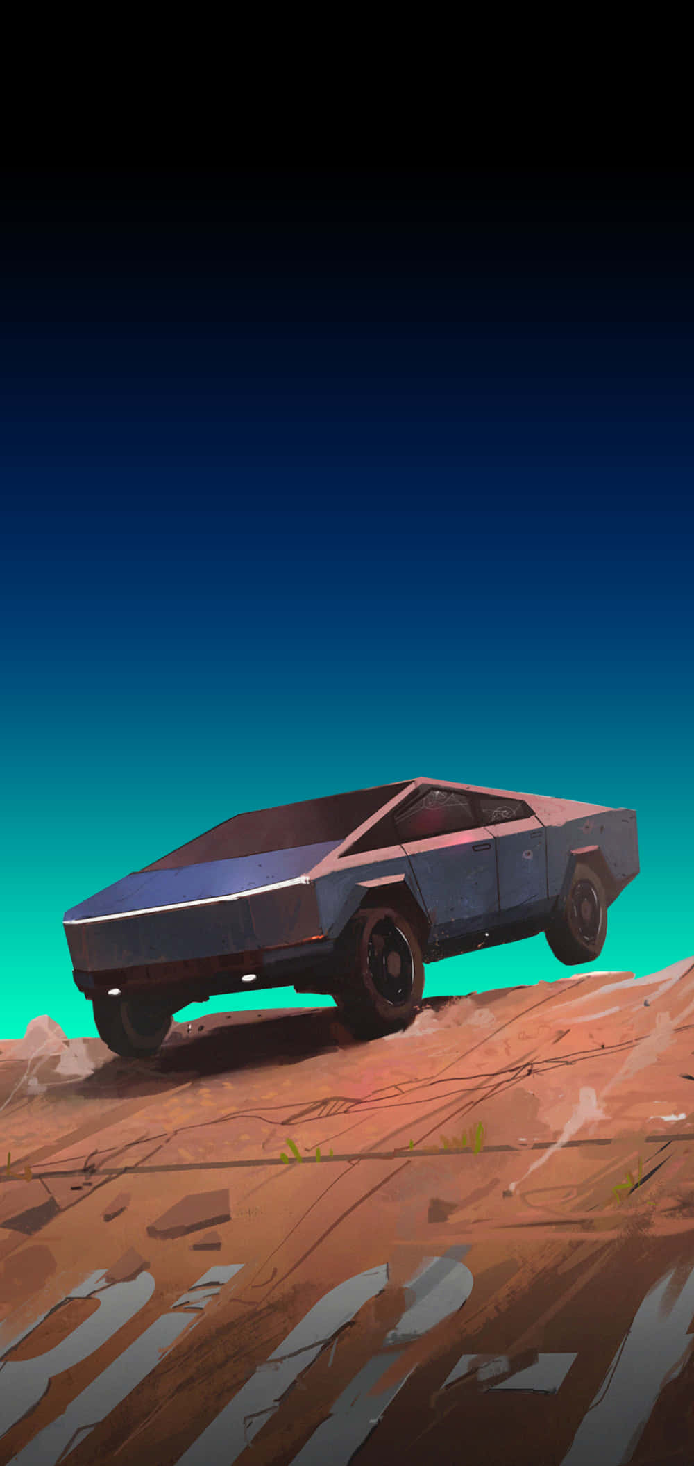 Ser op til fortiden og fremtiden for elbiler - Tesla Cybertruck Wallpapers