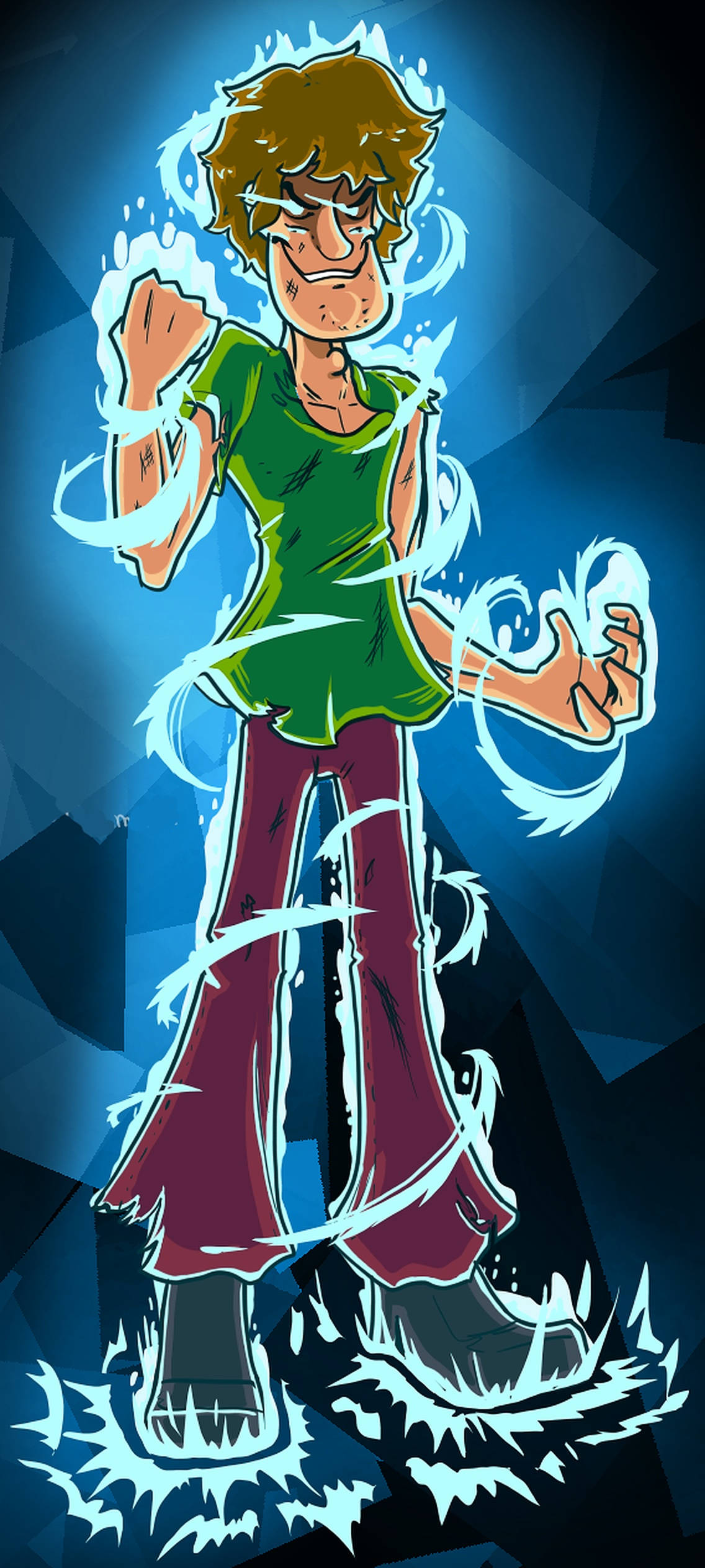 Shaggy Ultra Instinct Glødende Op Wallpapers
