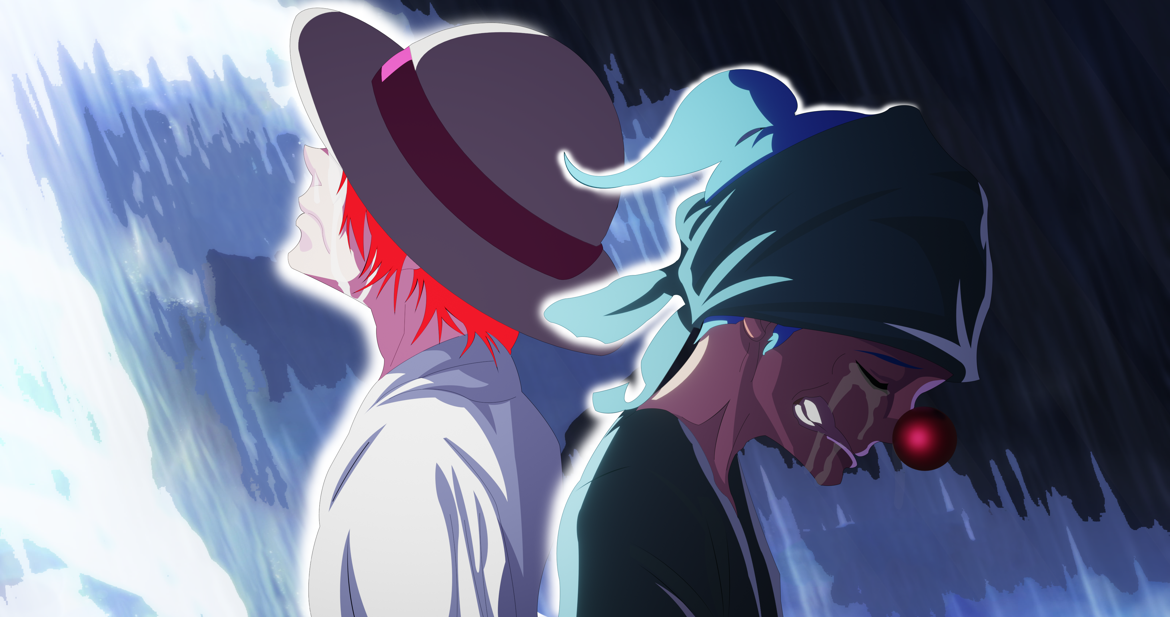 Shanks og Buggy trist 4K Baggrund Wallpapers
