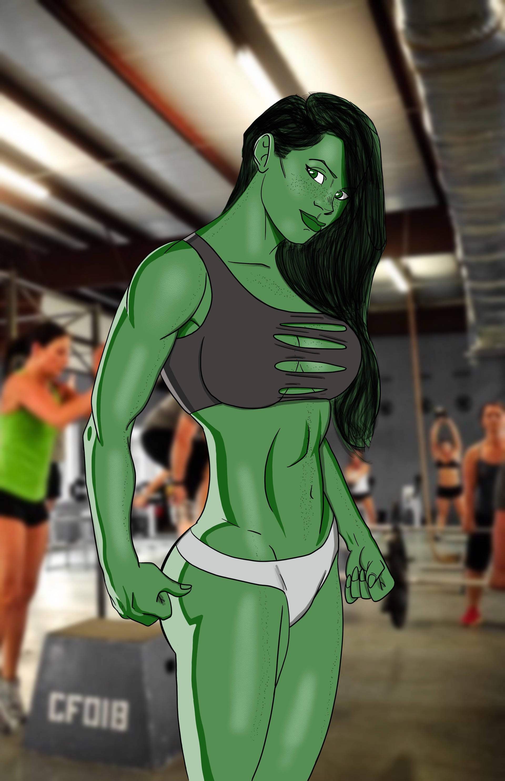 She Hulk i fitnesscentret Wallpapers