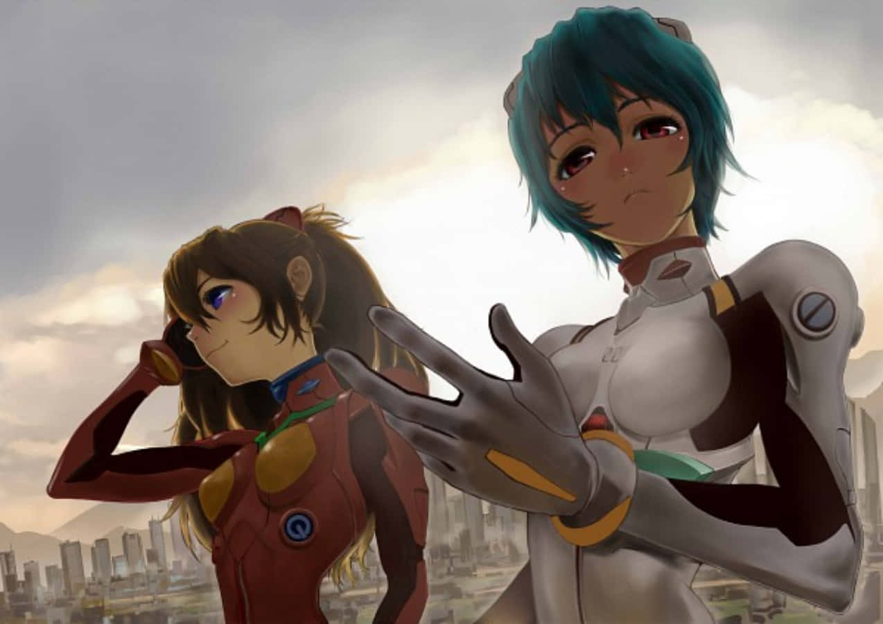 Shinji Ikari og Rei Ayanami i Neon Genesis Evangelion Wallpapers