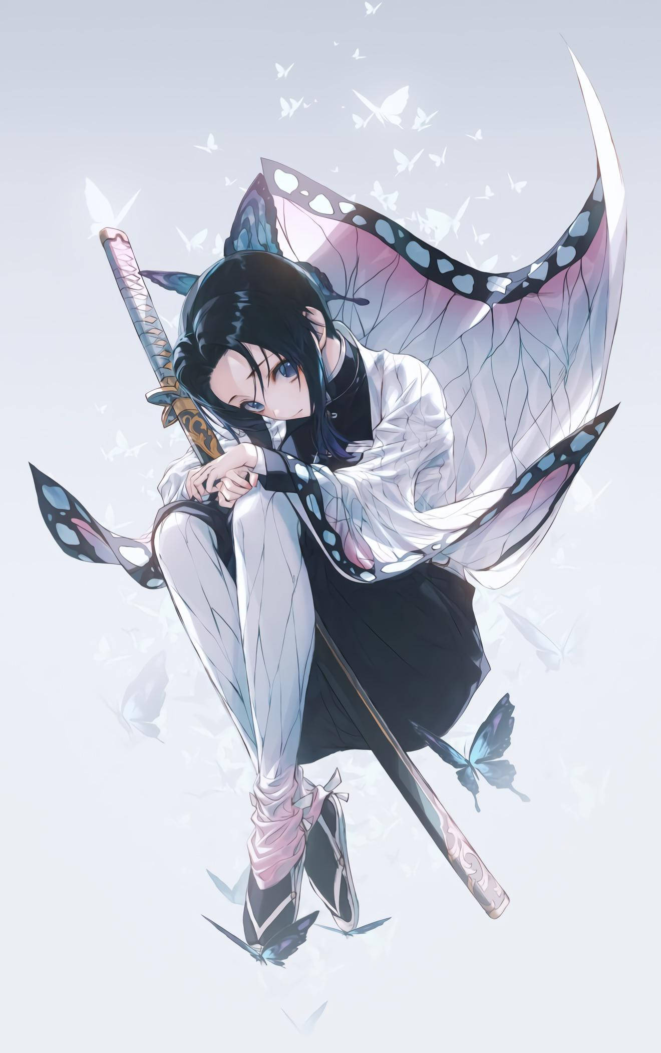Shinobu Kocho, en dæmonjæger, der vogter over Wisteria-herskabet Wallpapers