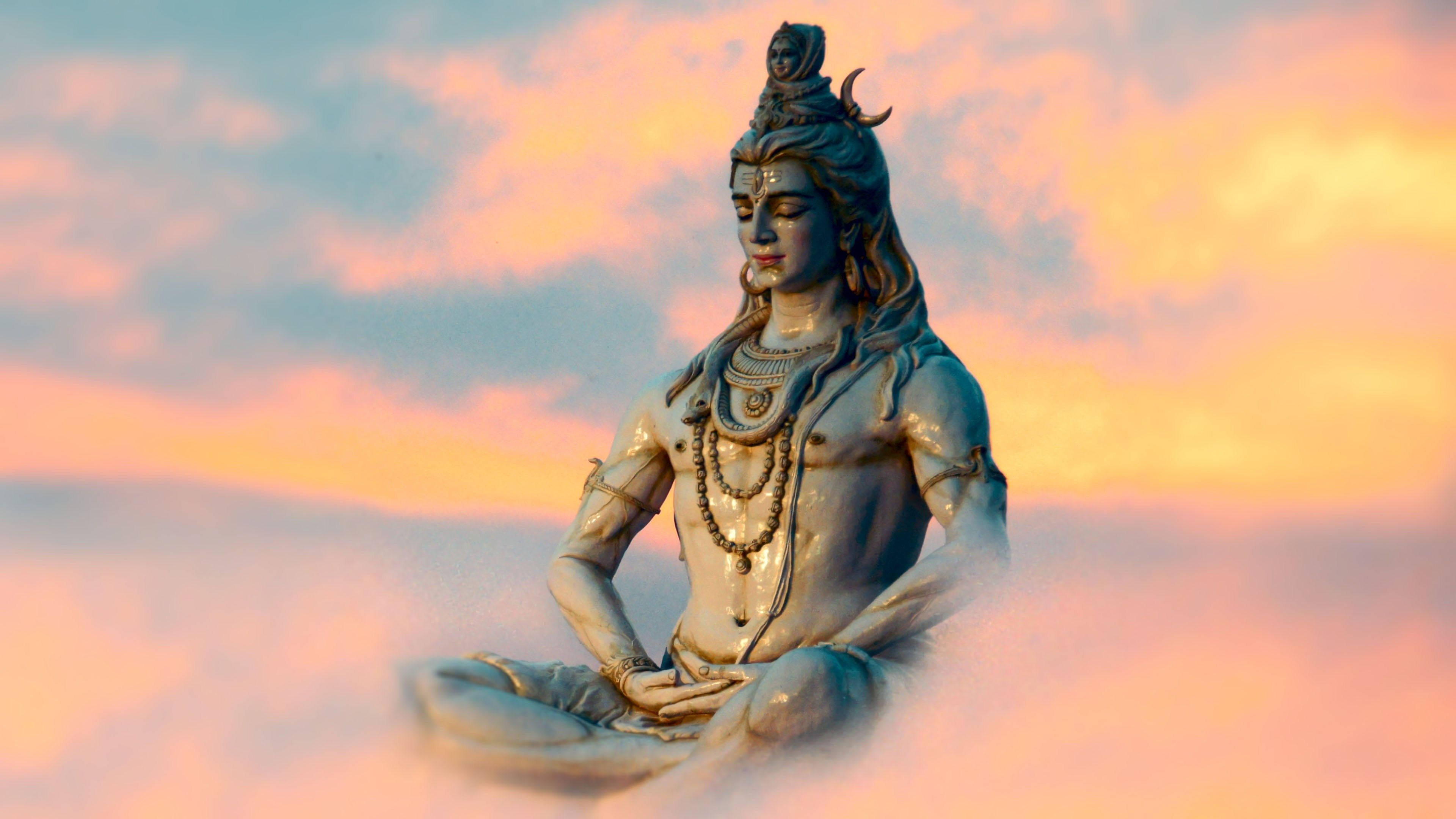 Shiv Shankar på pastel himmel HD Wallpapers