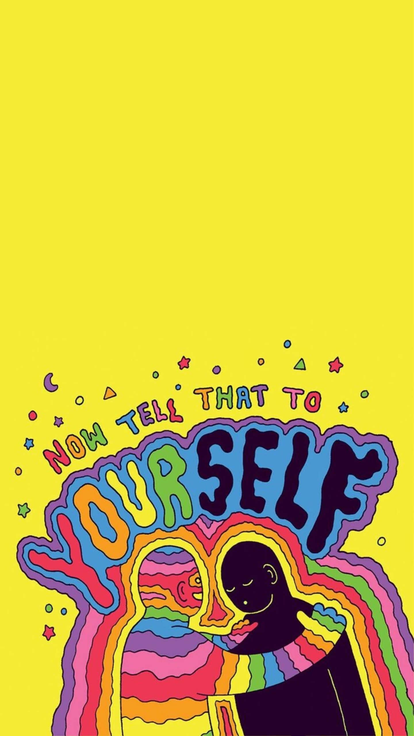 Sig det til dig selv vintage hippie æstetik Wallpapers