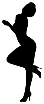 Silhuet af dansende pige Wallpapers
