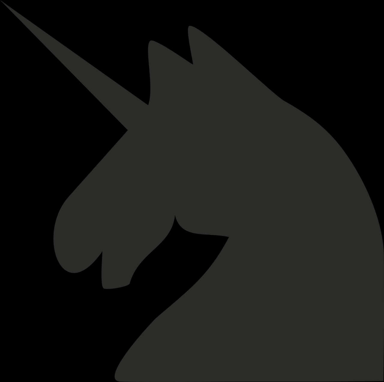 Silhuet enhjørning profil Wallpapers