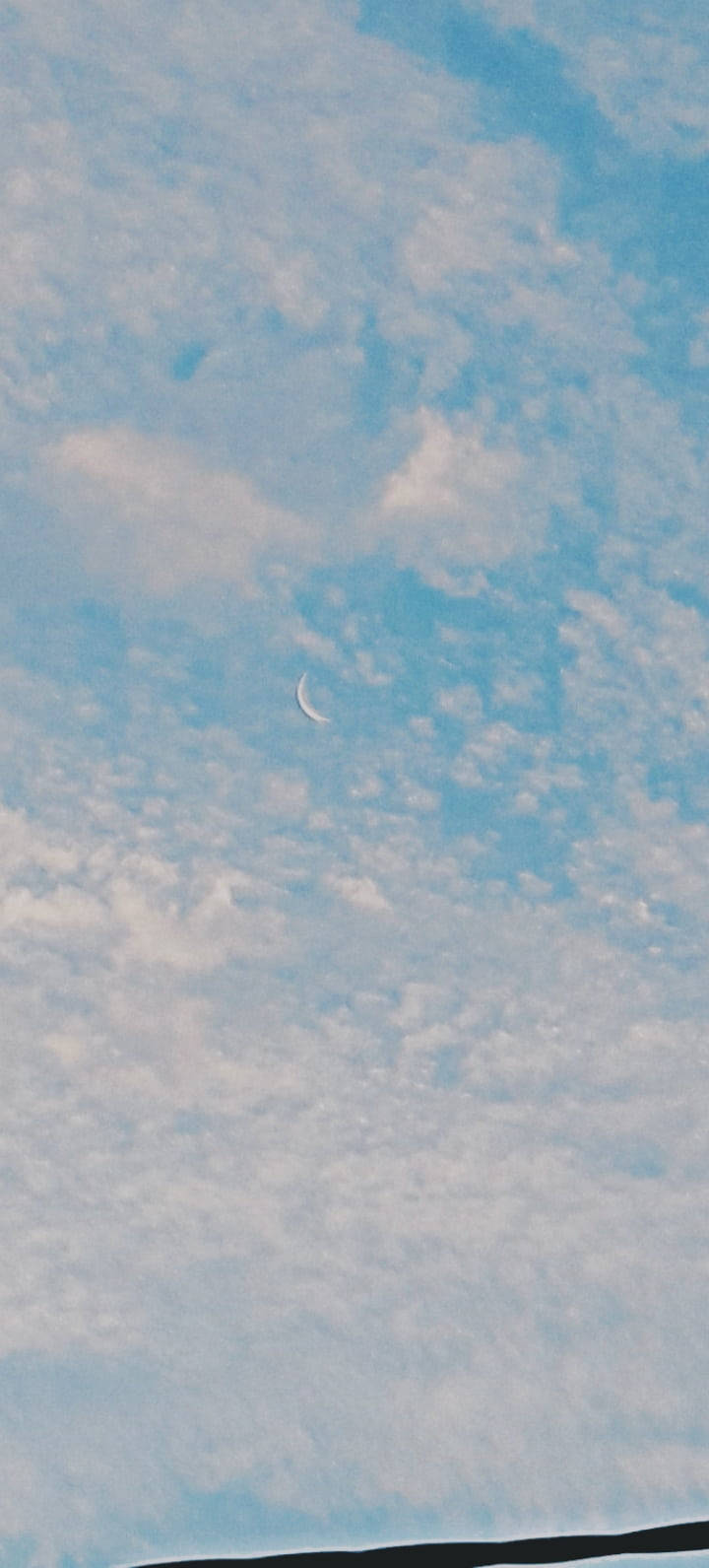 Simpel blå æstetisk halvmåne Wallpapers
