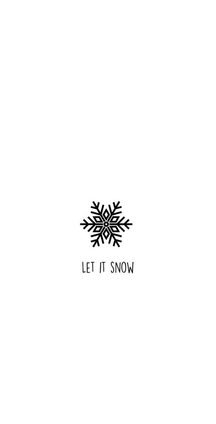 Simpel sød jul iPhone Let It Snow Wallpapers