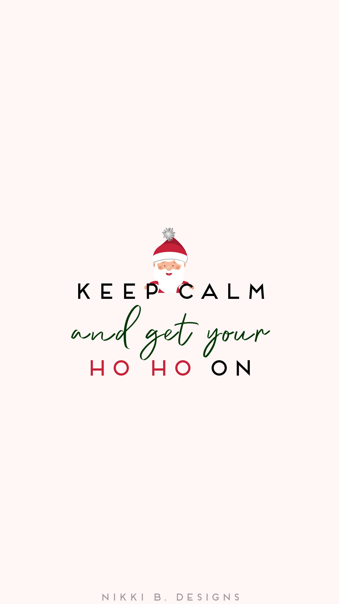 Simpel sød jule-iPhone Keep Calm Wallpapers