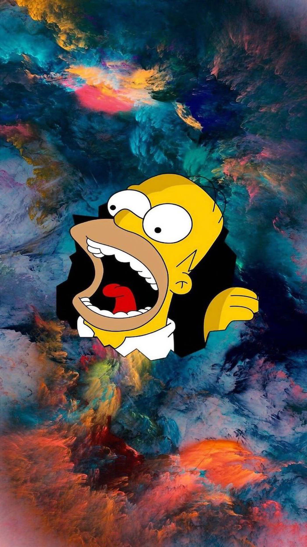 Sjov Aestetisk Homer Sort Hul Wallpapers