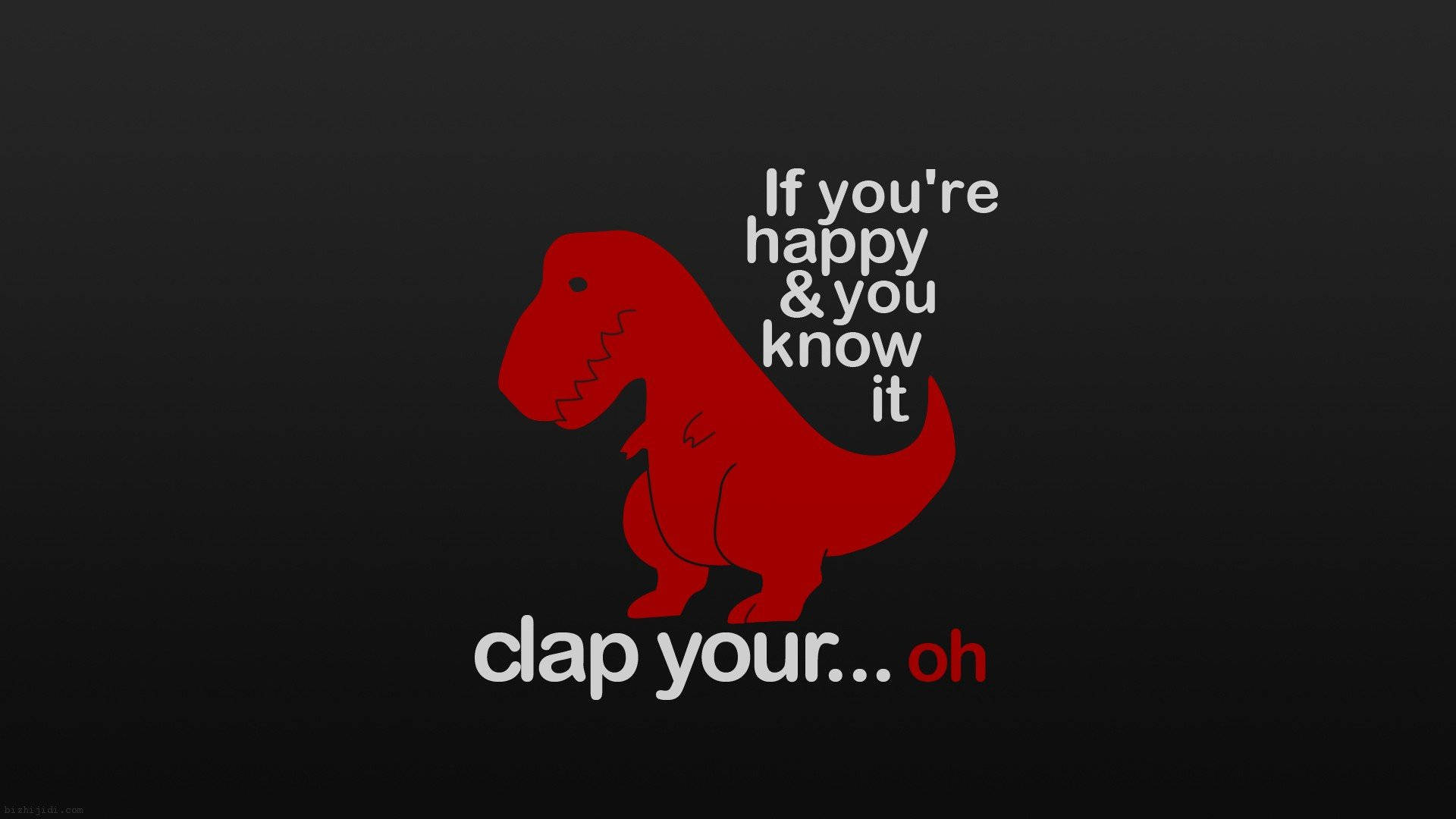 Sjov æstetisk T-Rex der klapper Wallpapers