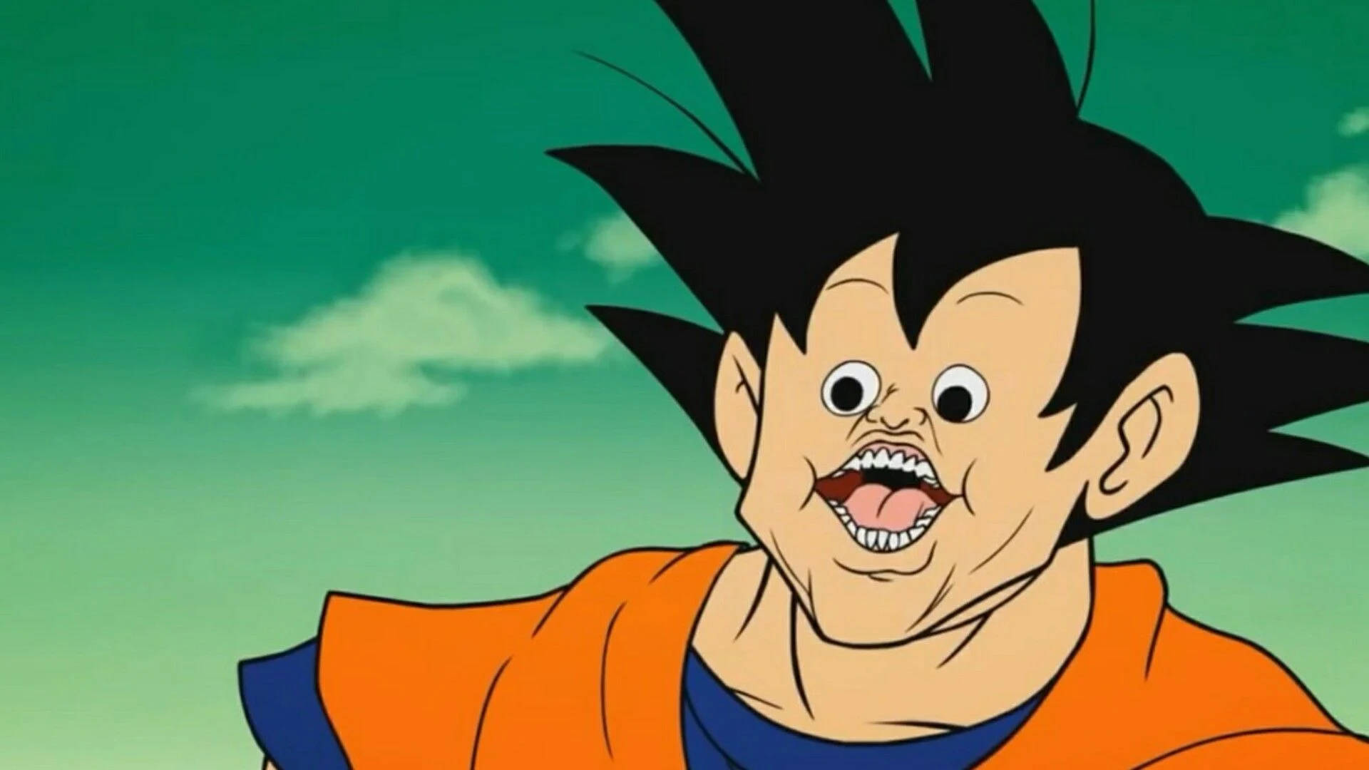 Sjov Anime Goku Meme Ansigt Wallpapers