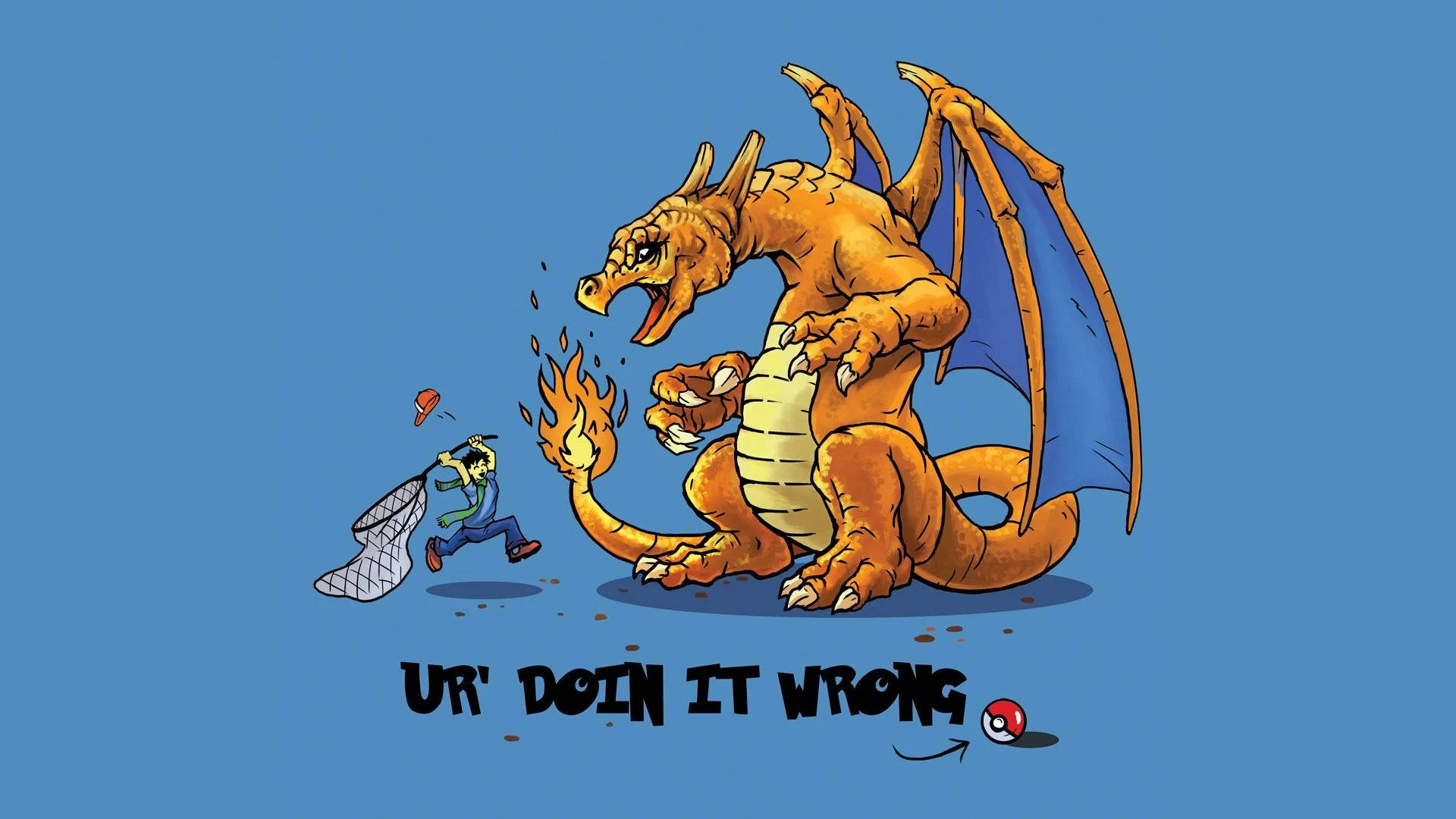 Sjov Anime Pokémon Fanger Charizard Wallpapers