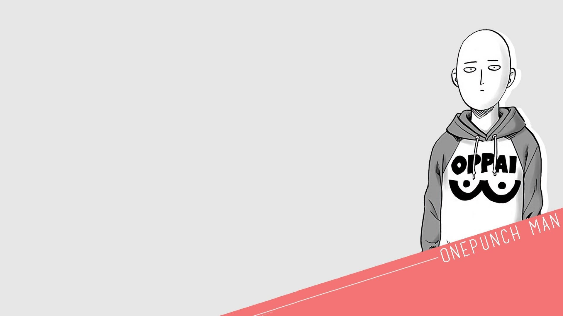 Sjov Anime Saitama i Oppai Jakke Wallpapers