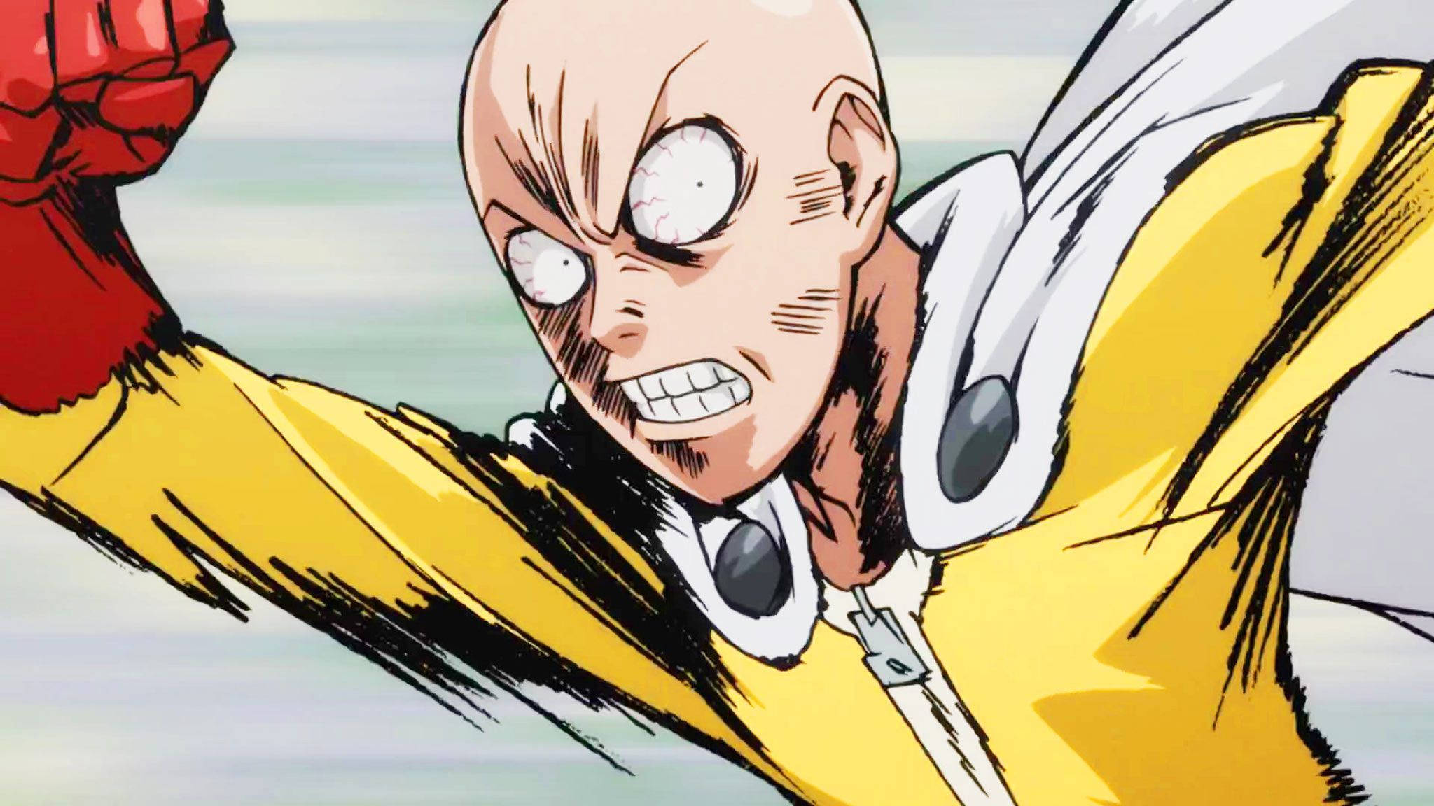 Sjov Anime Saitama Løber Hurtigt Wallpapers