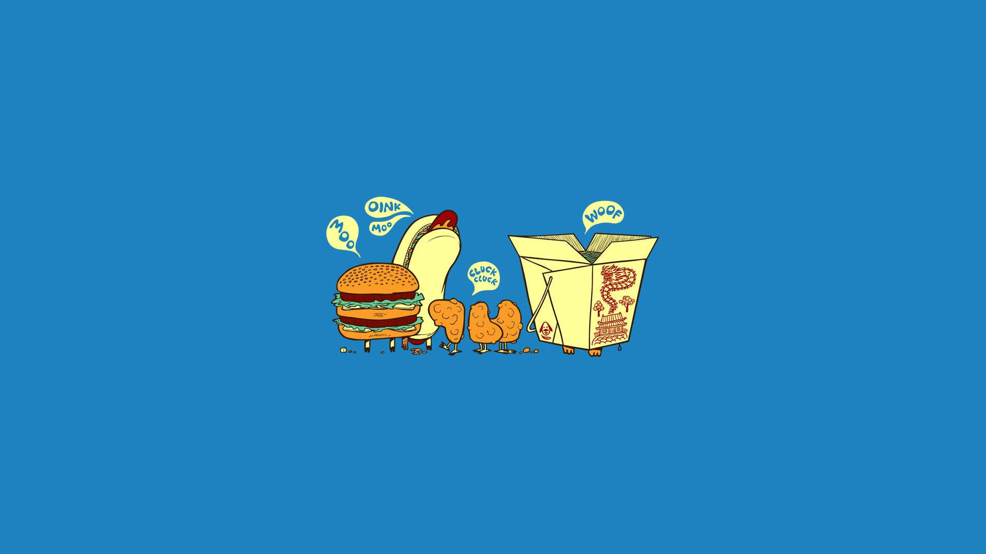 Sjov Fastfood-æstetik Wallpapers