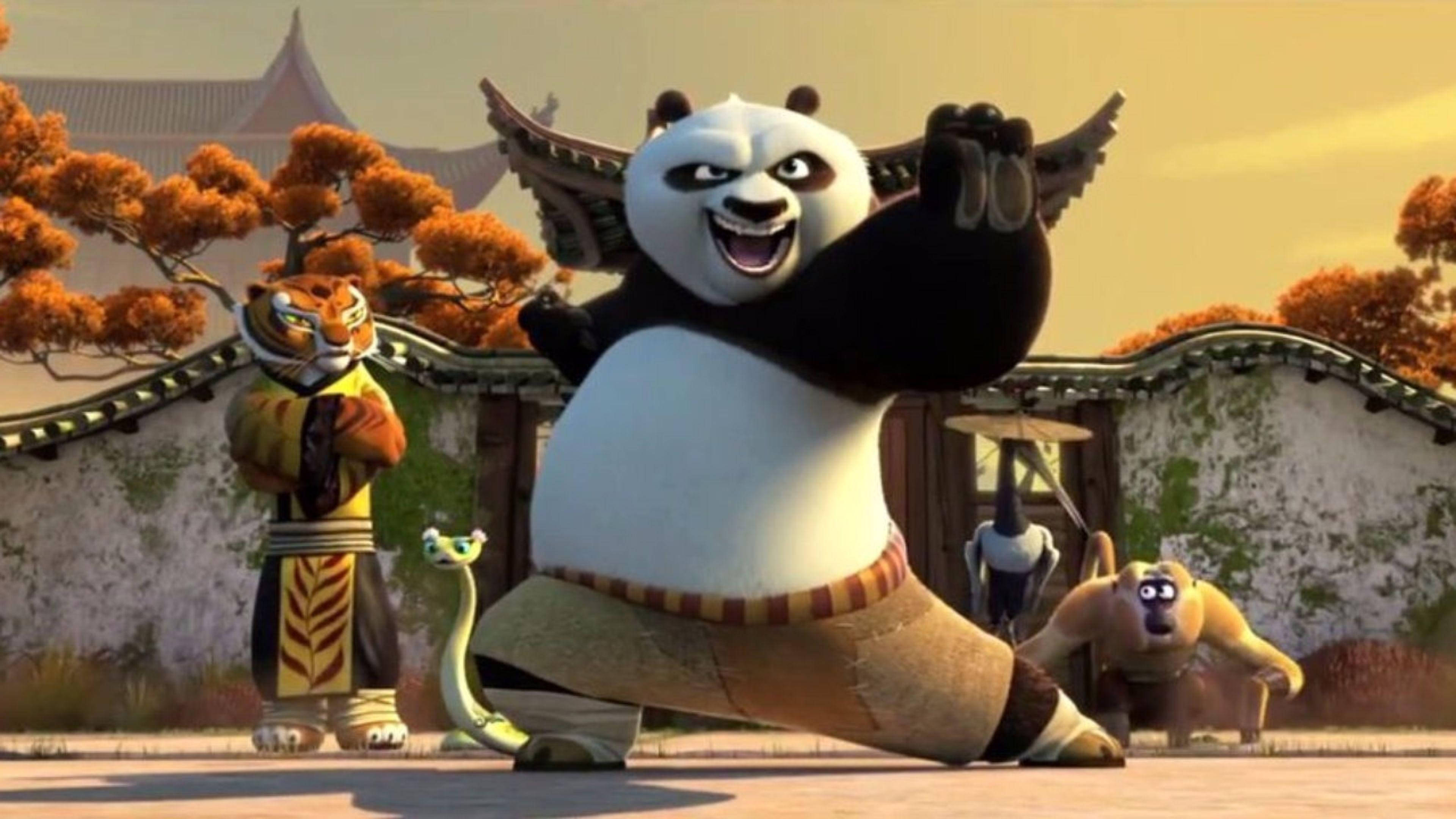Sjov Kung Fu Panda klar til kamp Wallpapers
