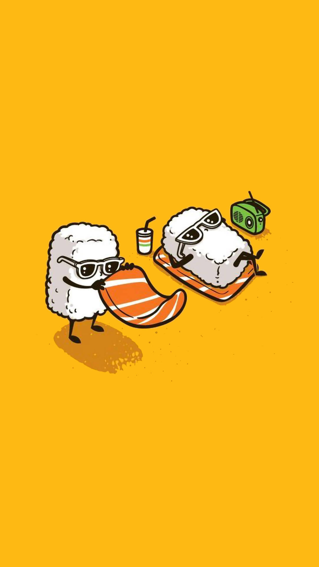 Sjov æstetisk sushi-hvile Wallpapers
