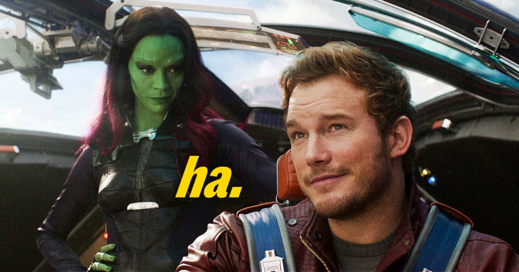 Sjovt Marvel billede af Star-lord og Gamora Wallpapers