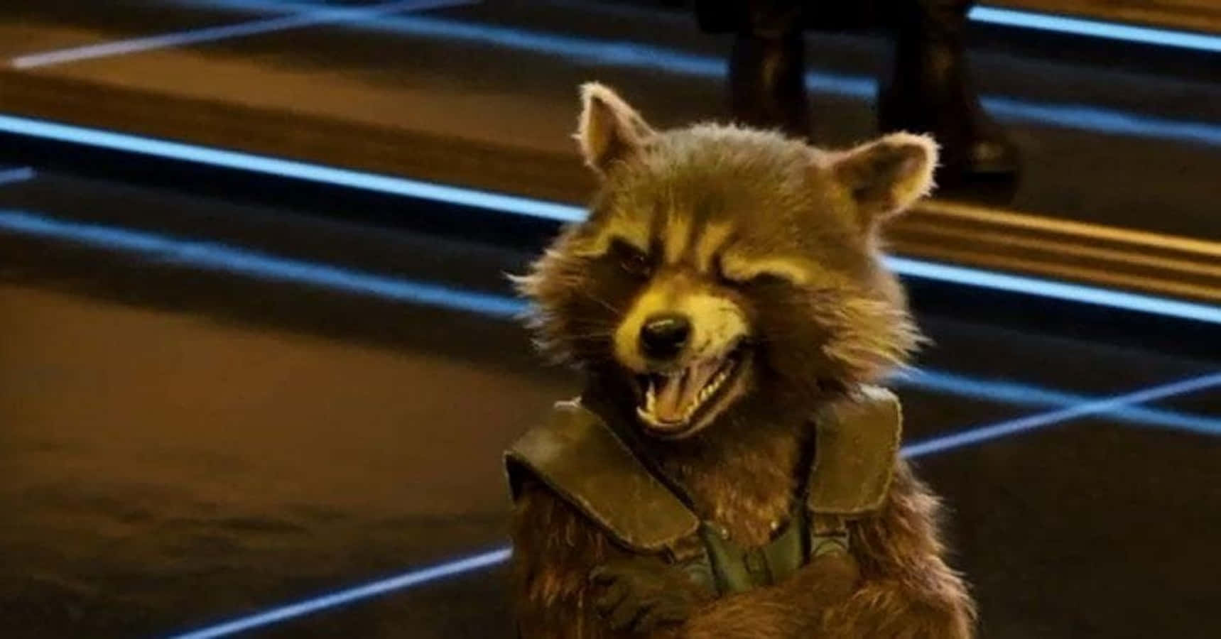 Sjovt Marvel Billede af Vred Rocket Raccoon fra Guardians of the Galaxy Wallpapers