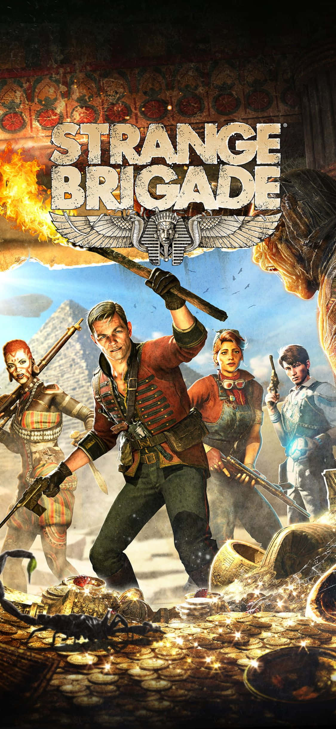 Skattehule iPhone X Strange Brigade Baggrund Wallpapers