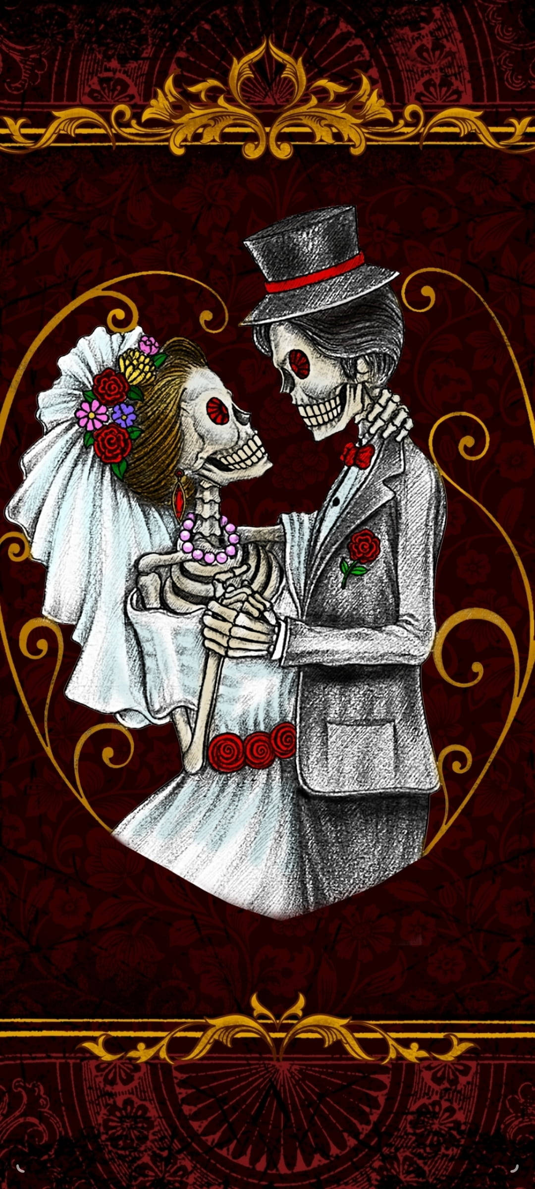 Skeletkærlighedsbryllupsbillede Wallpapers