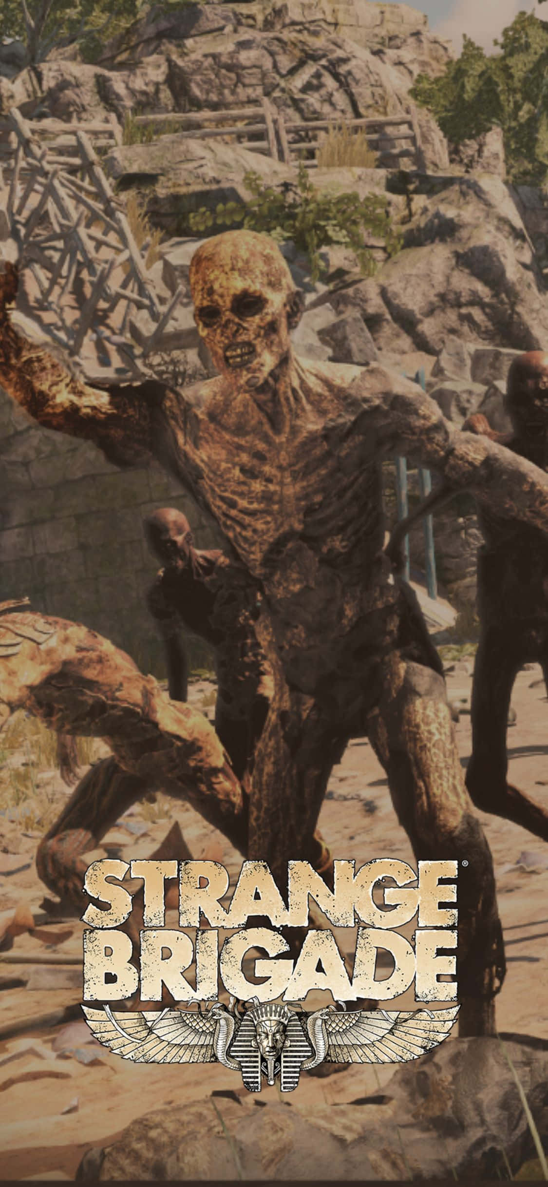 Skeletzombier iPhone X Strange Brigade Baggrund Wallpapers