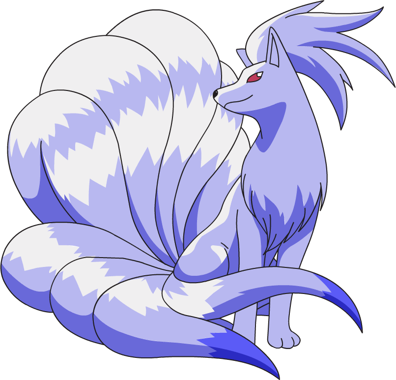 Skinnende Ninetales Kunstværk Wallpapers