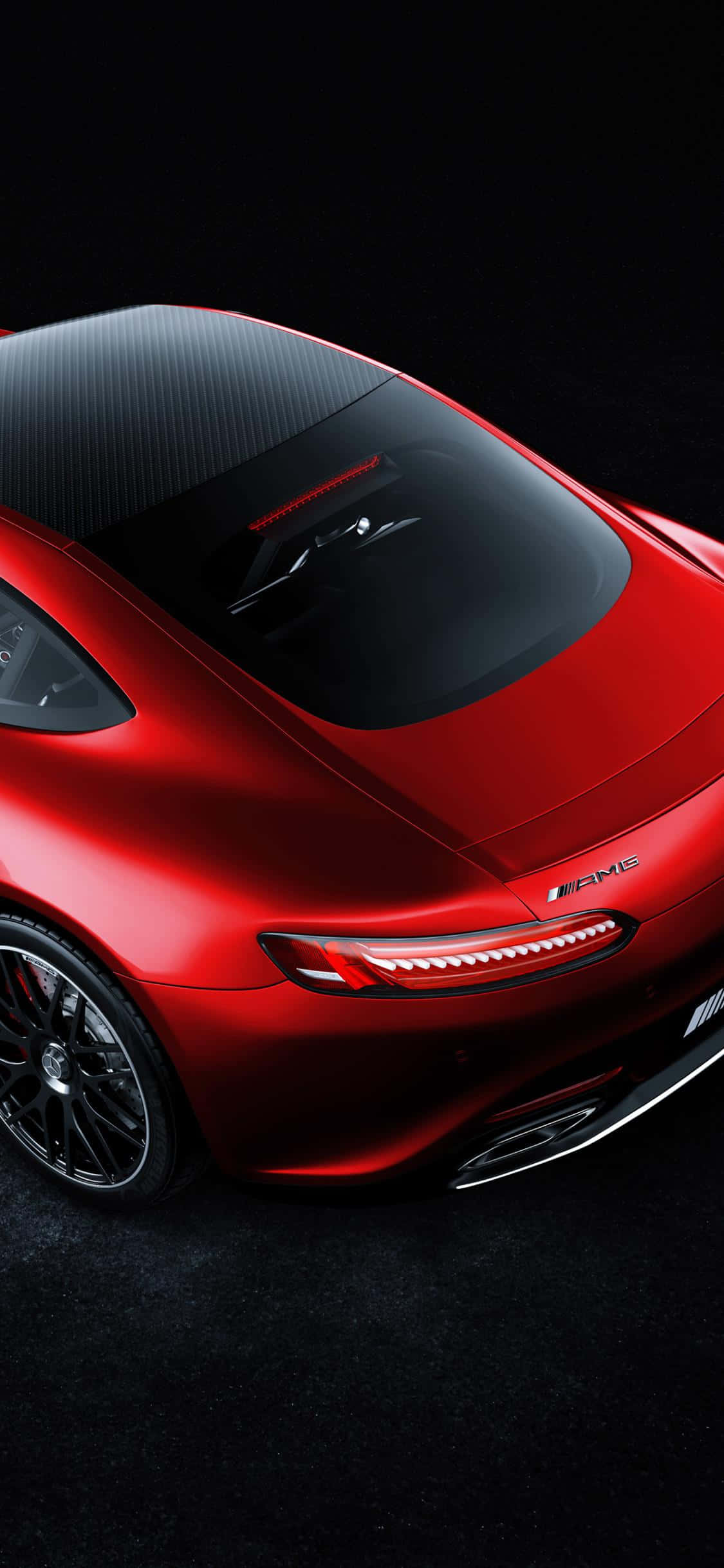 Skinnende rød iPhone Xs Mercedes Amg baggrund Wallpapers
