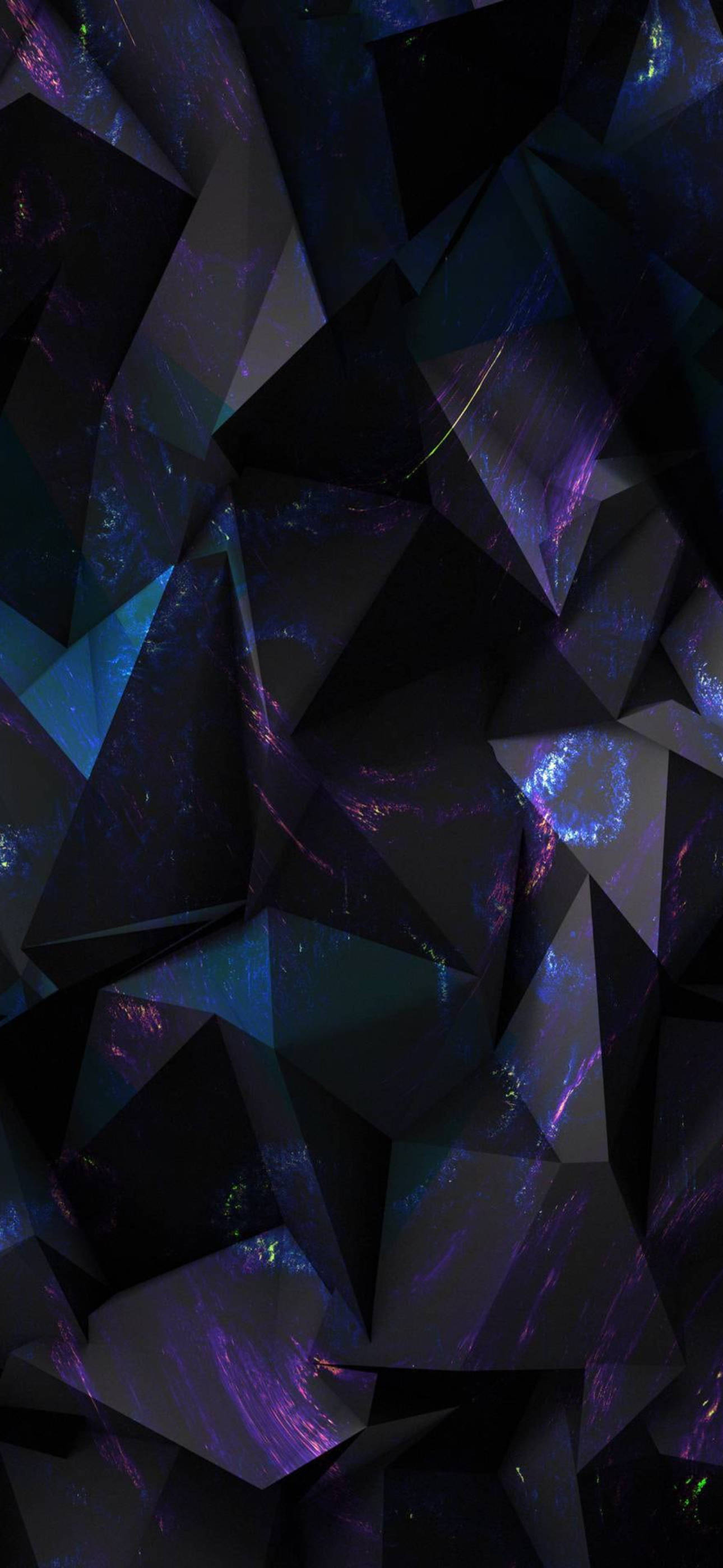 Skinnende sort og lilla æstetisk kunst Wallpapers