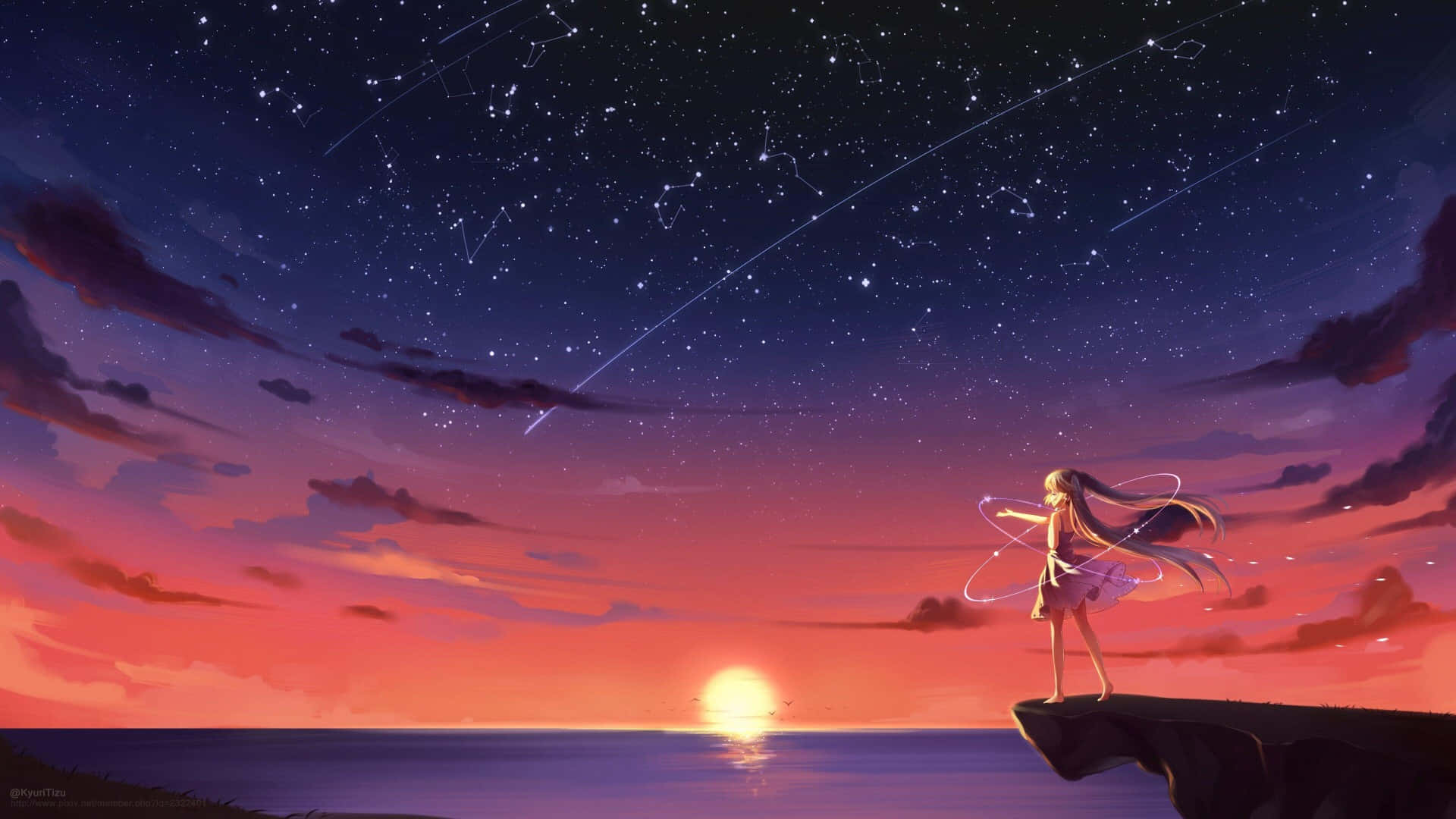 Skønheden i Anime Æstetik Wallpapers