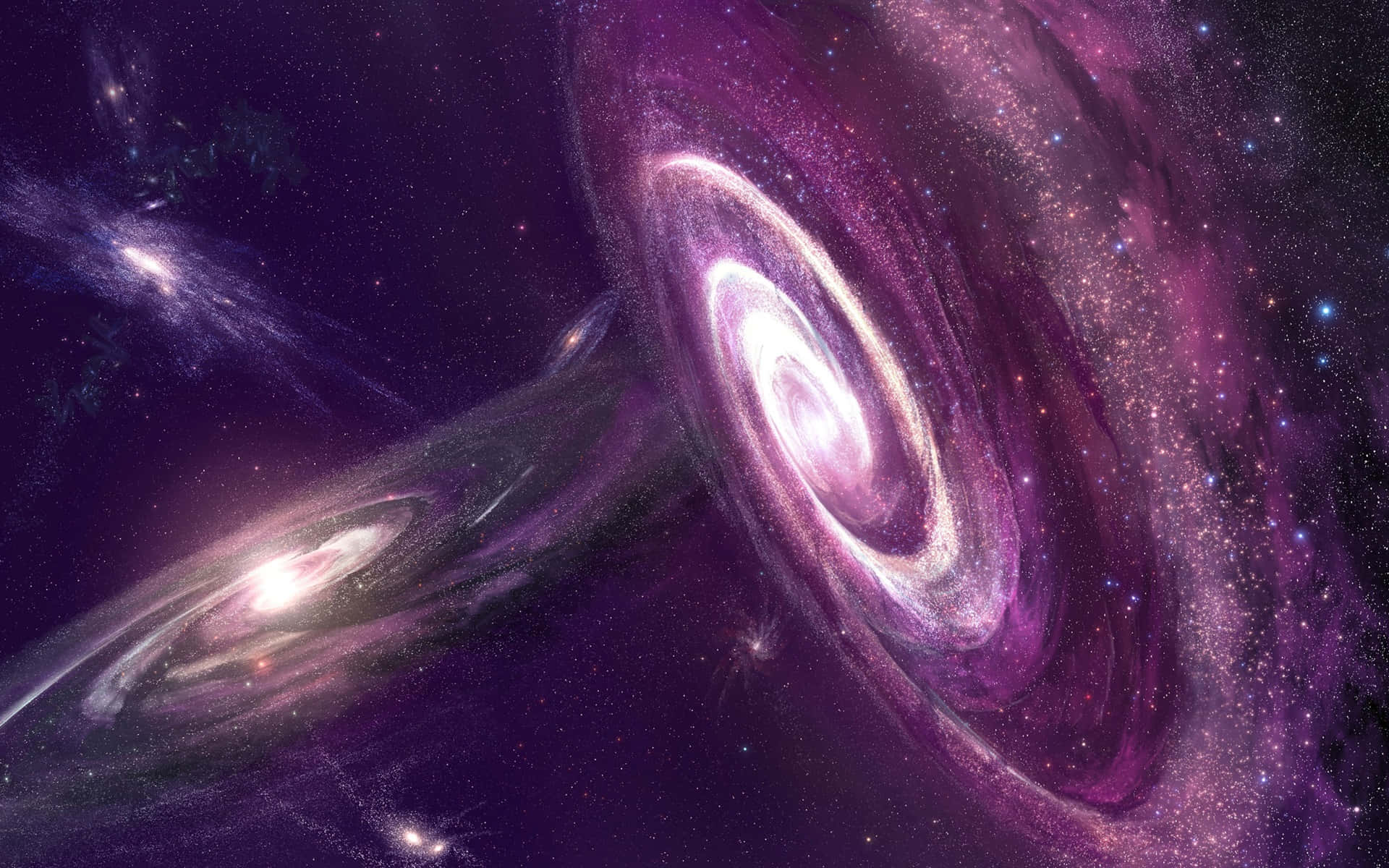 Skønheden i den lilla galakse Wallpapers