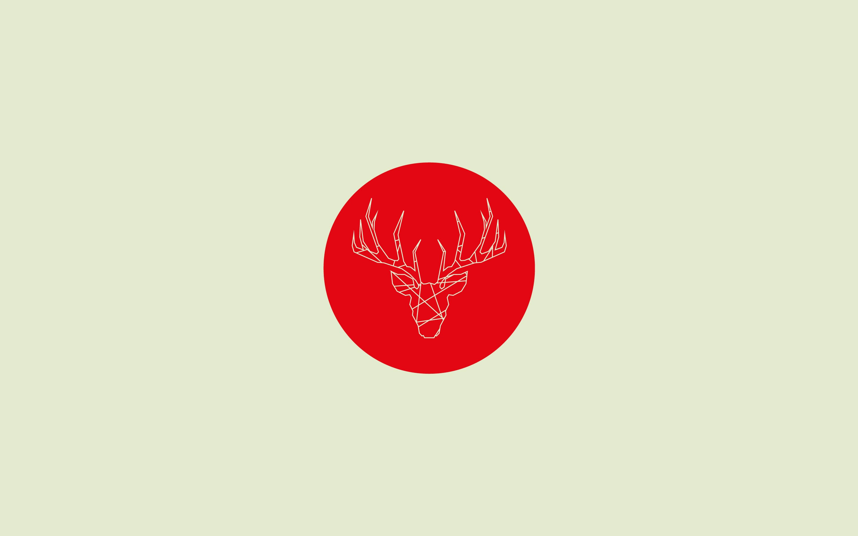 Skønheden i minimalistisk kunst af en hjort Wallpapers