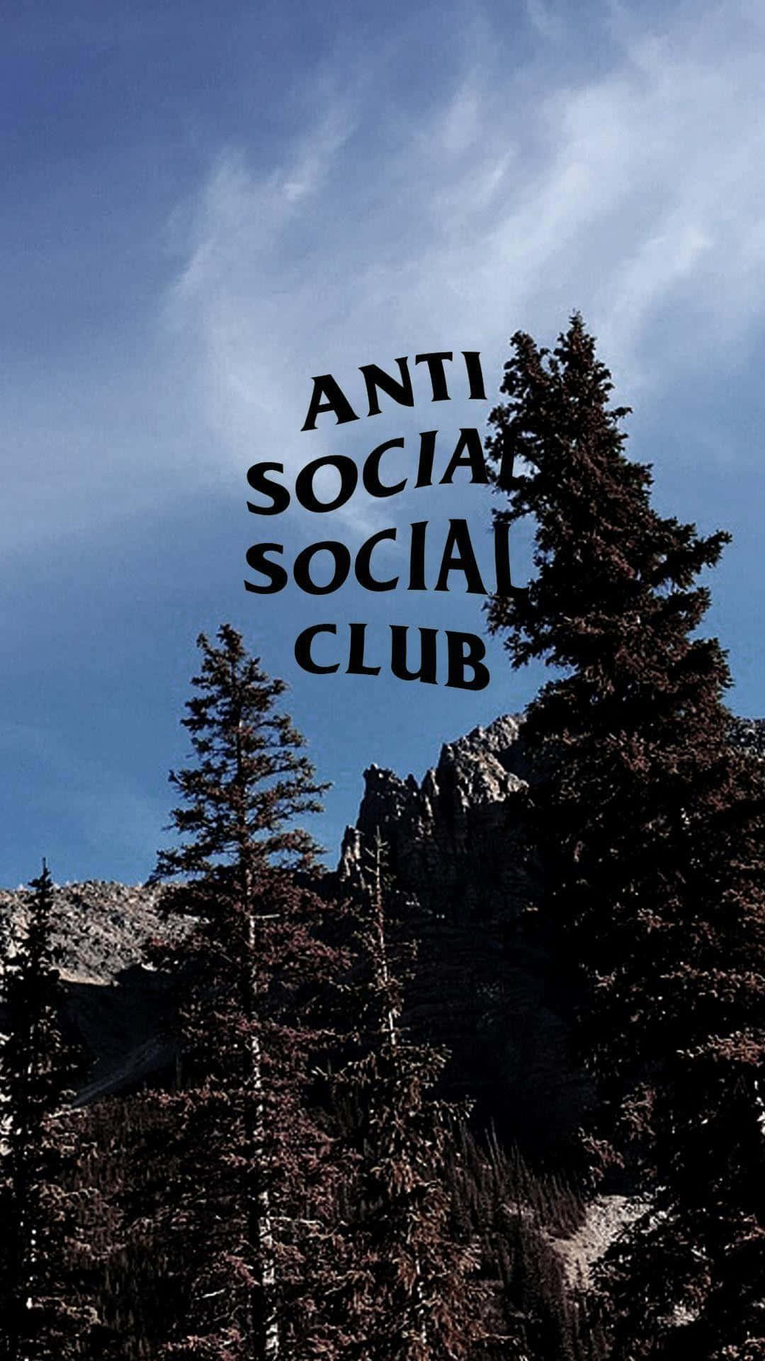 Skov og logo fra Anti Social Club iPhone Wallpapers