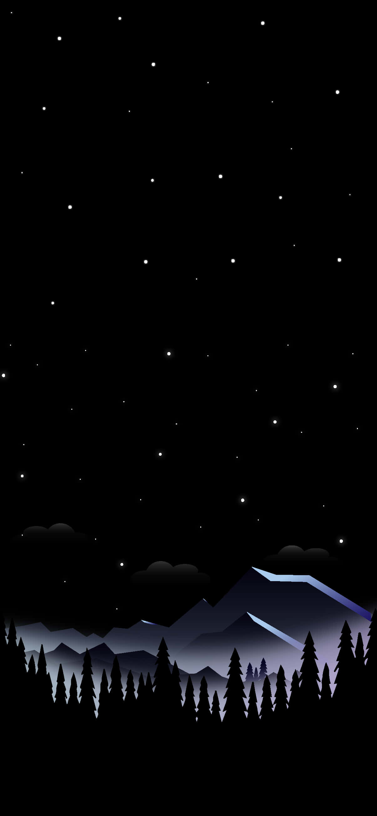 Skov Pixel 3XL AMOLED Baggrund Wallpapers