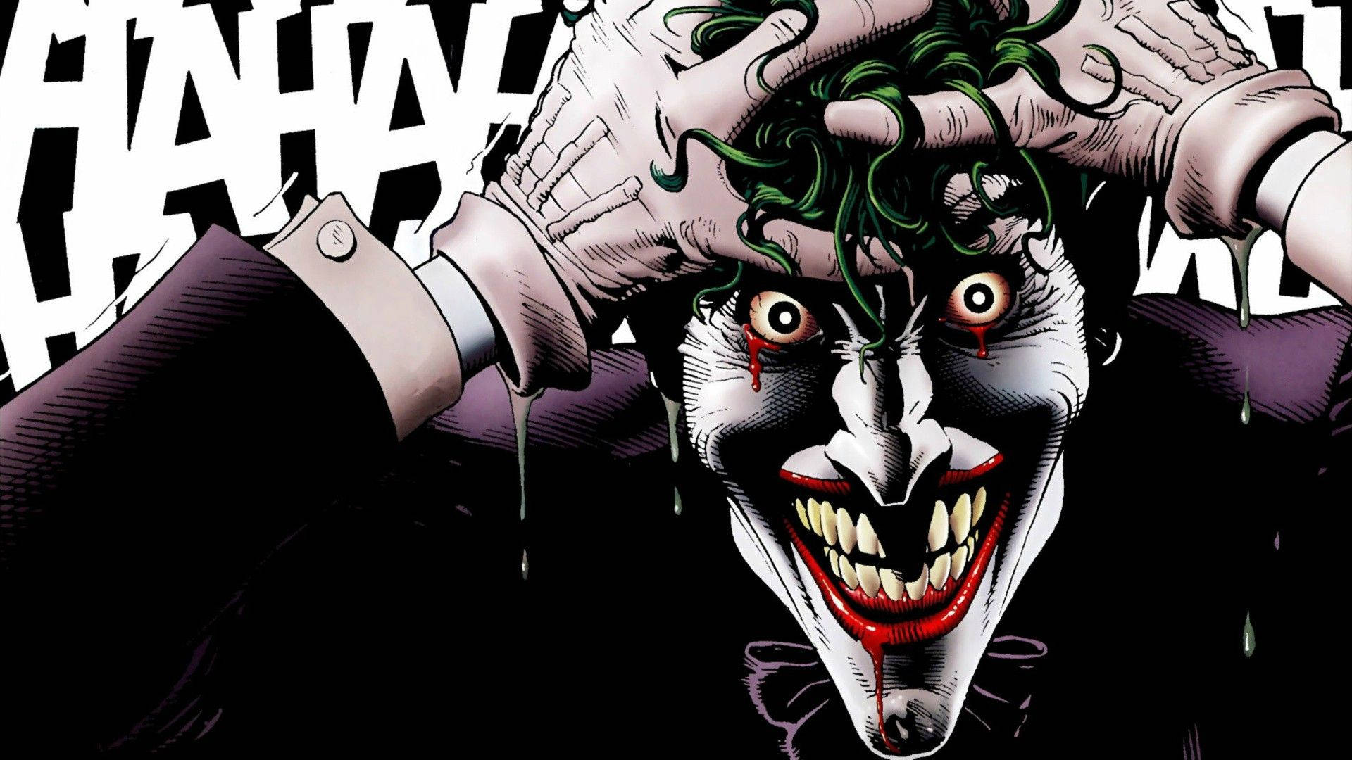 Skør Joker med blødende ansigt Wallpapers