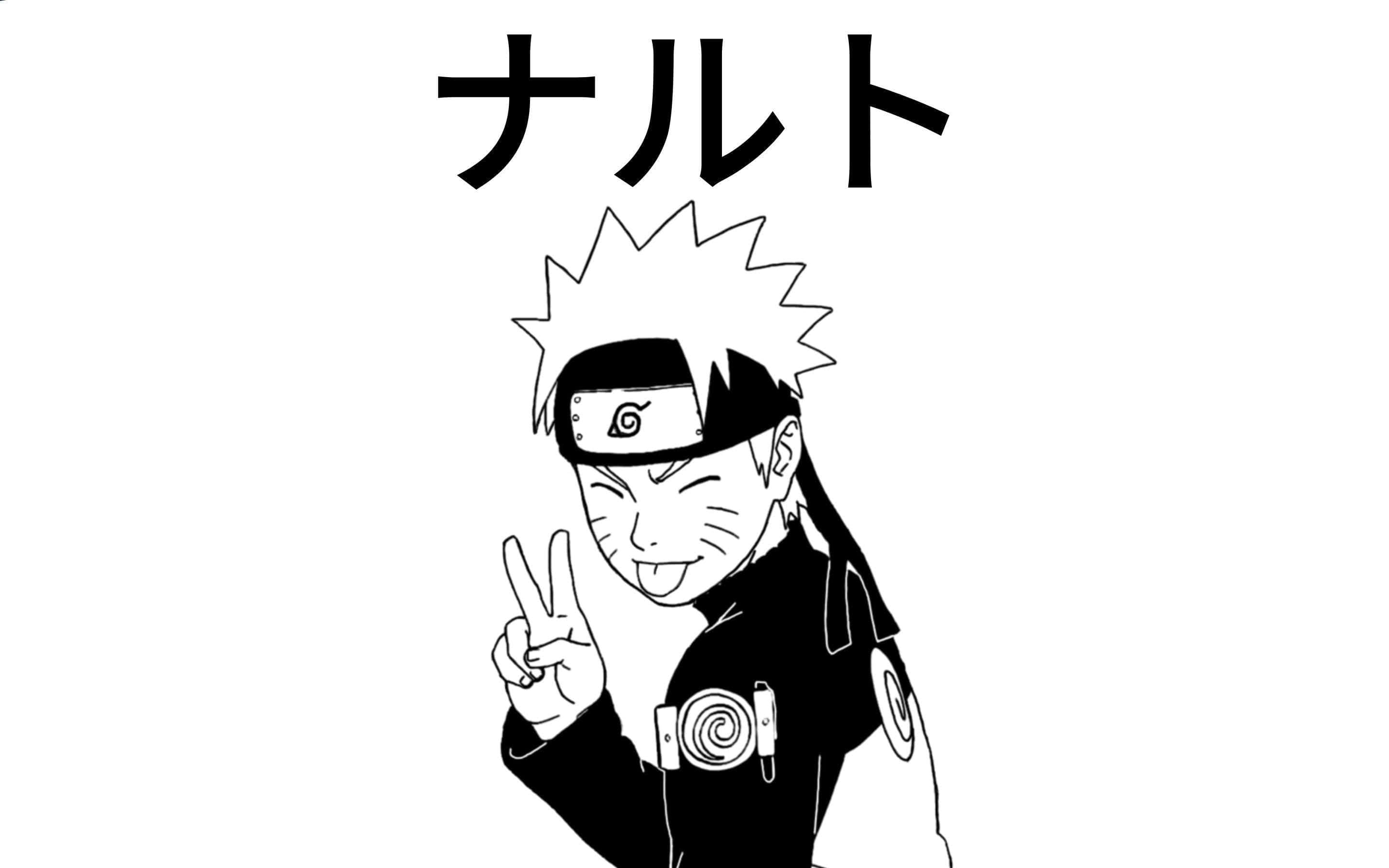 Skør Naruto i hvidt Wallpapers