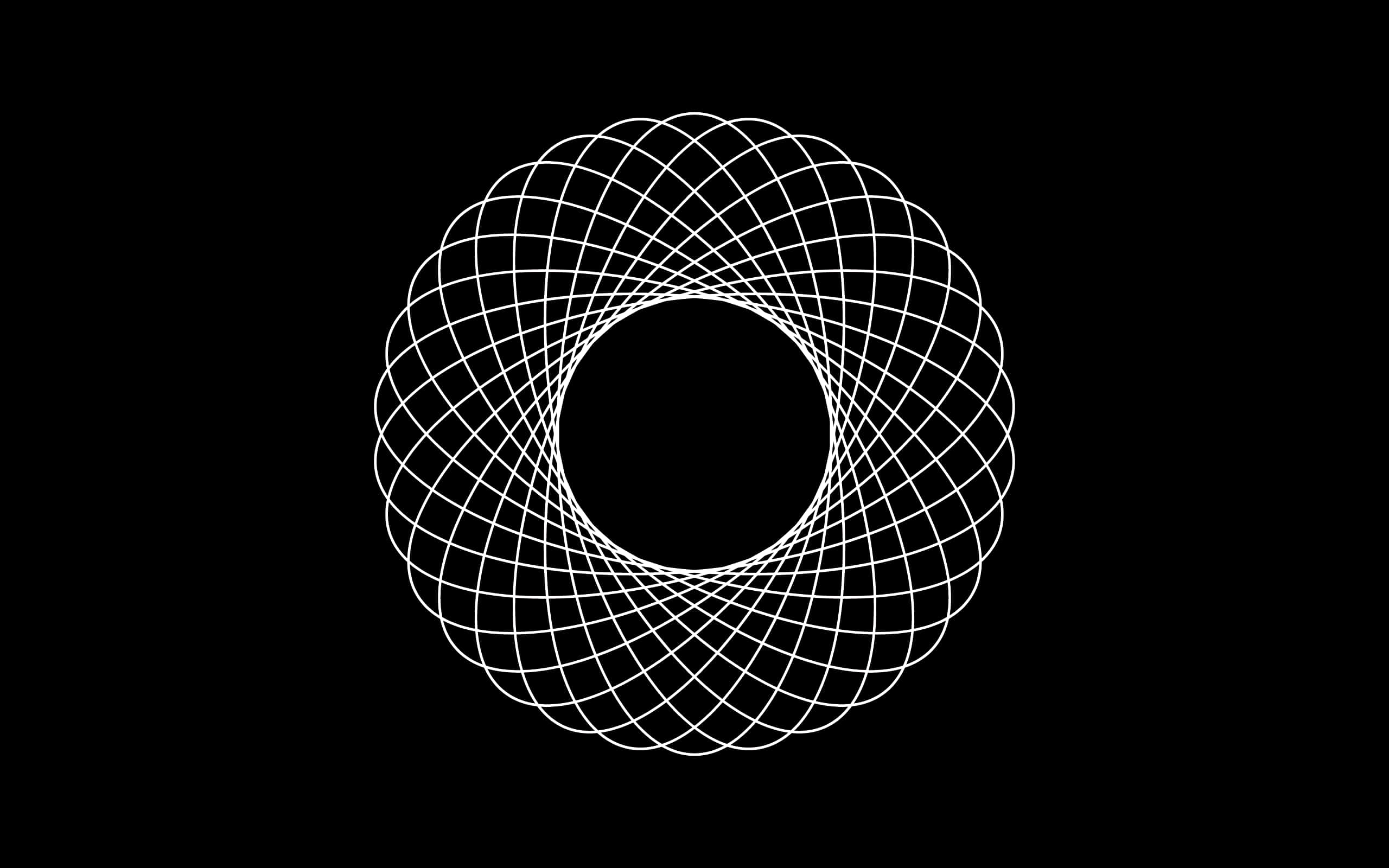 Skærende ovale linjer danner en cirkel Wallpapers