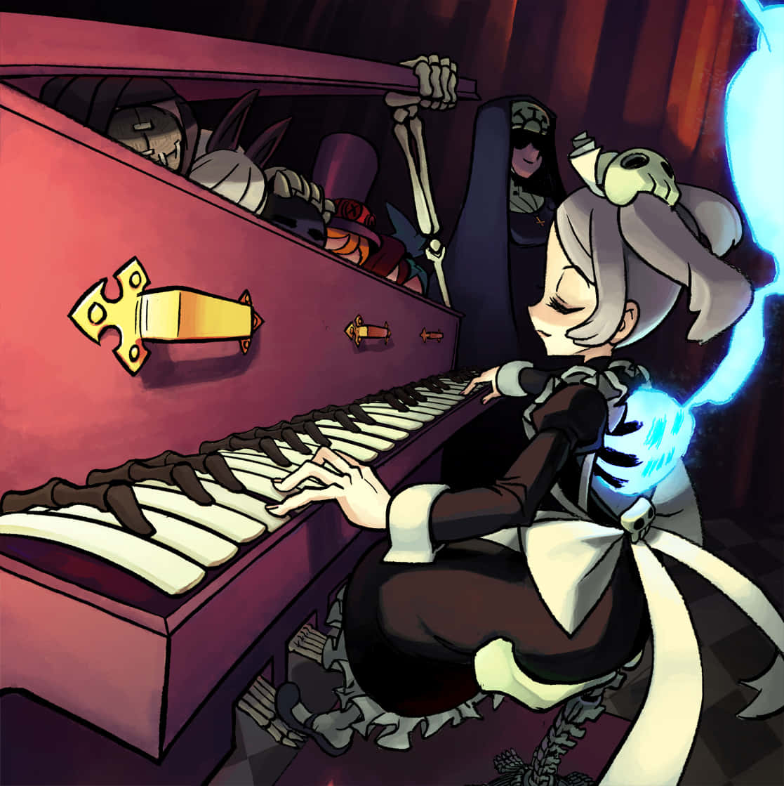 Skullgirls Bloody Marie spiller klaver Wallpapers