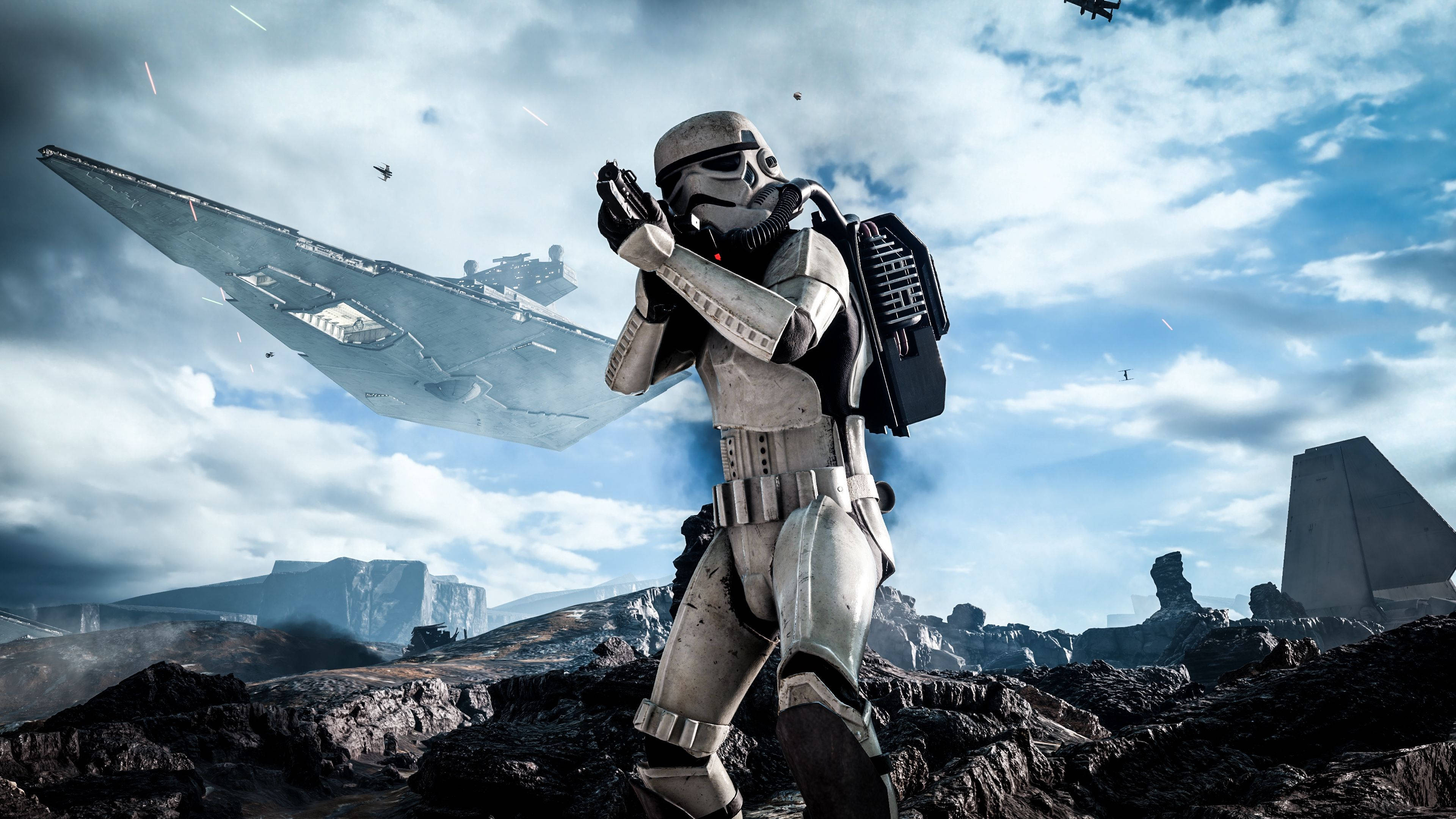 Skyd ud fra en Stormtrooper fra Star Wars-universet Wallpapers