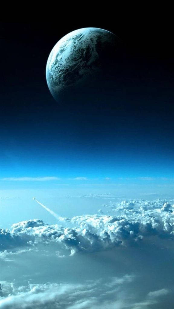 Skyer og planetrum iPhone Wallpapers