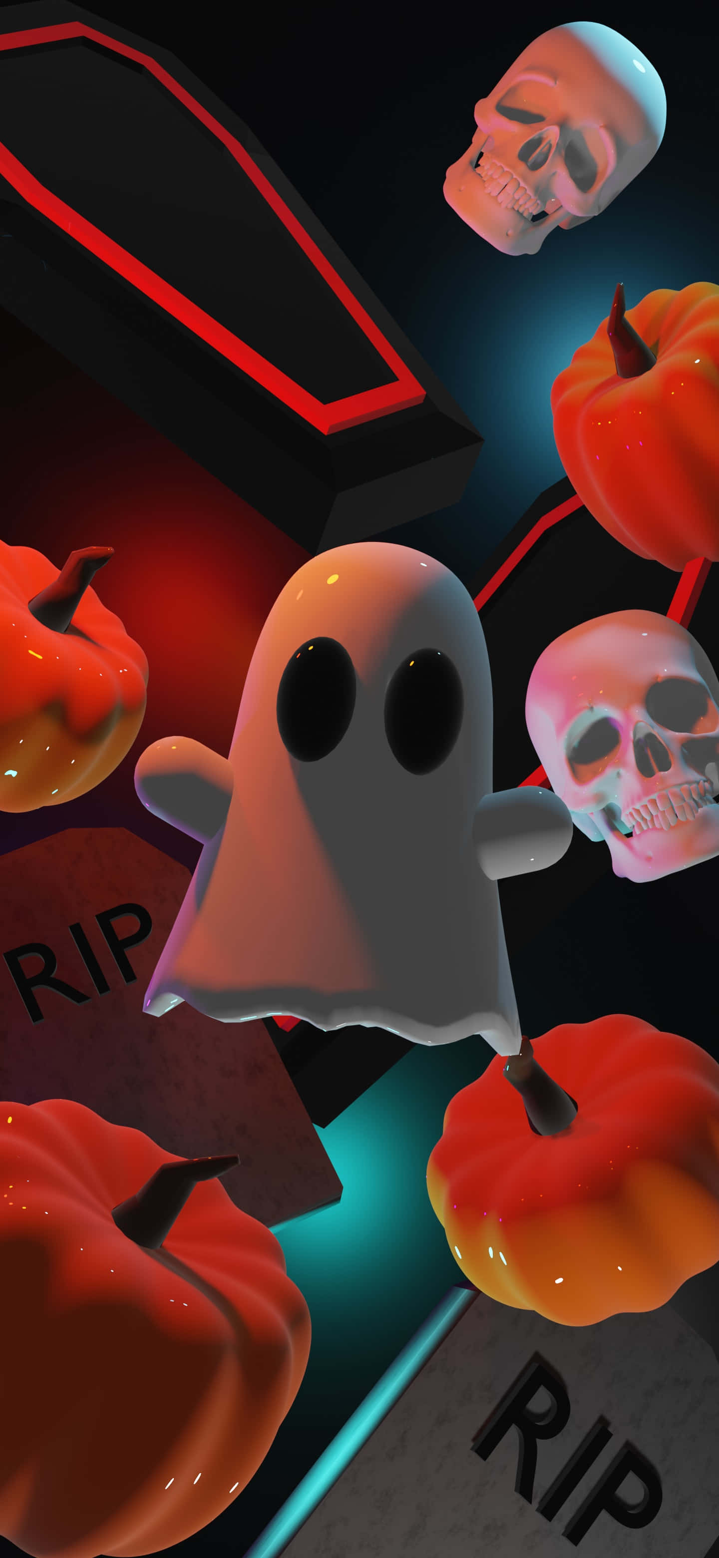Slås eller behandles med Halloween-telefon! Wallpapers