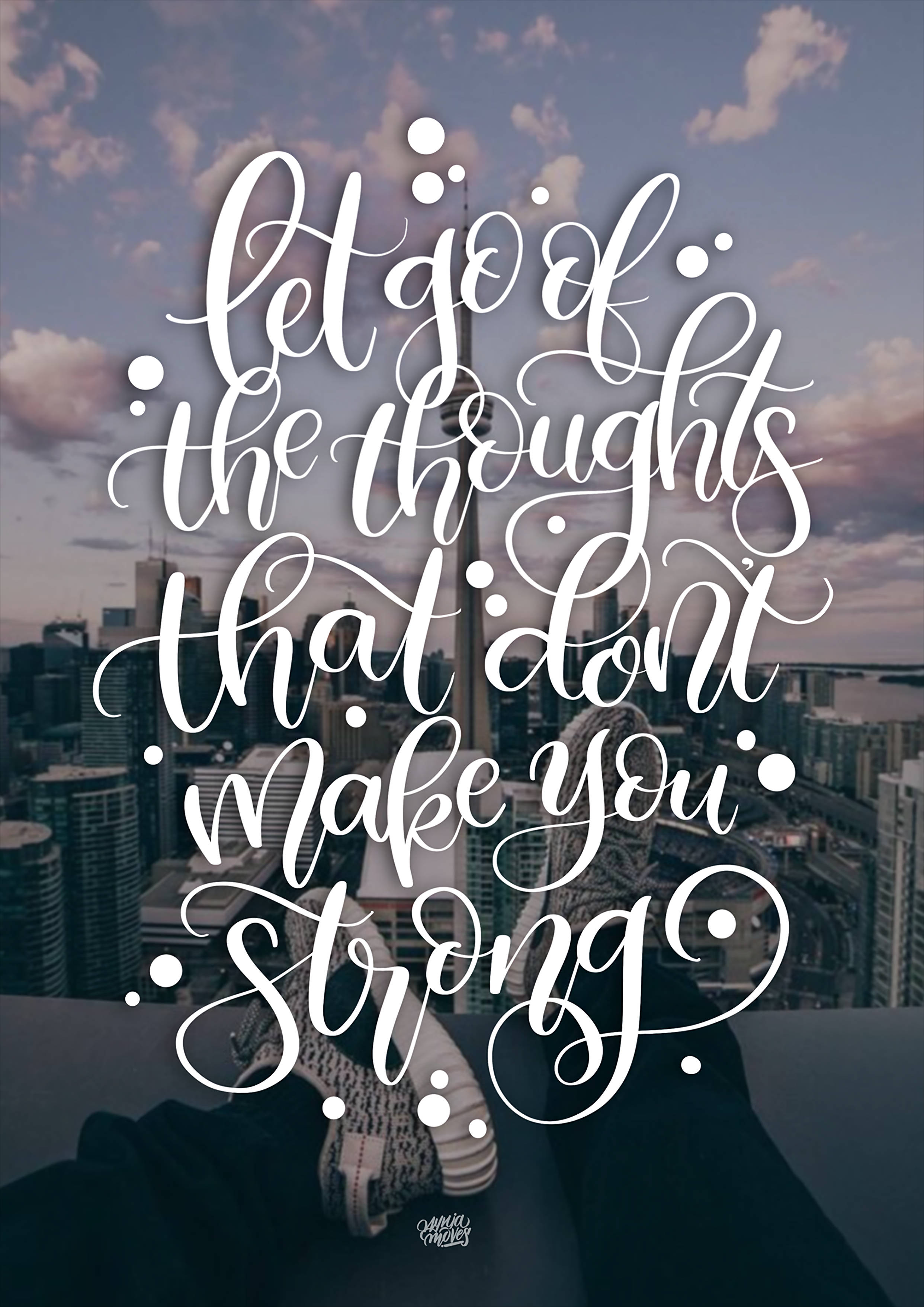 Motiverende citat-typografi om at give slip Wallpapers