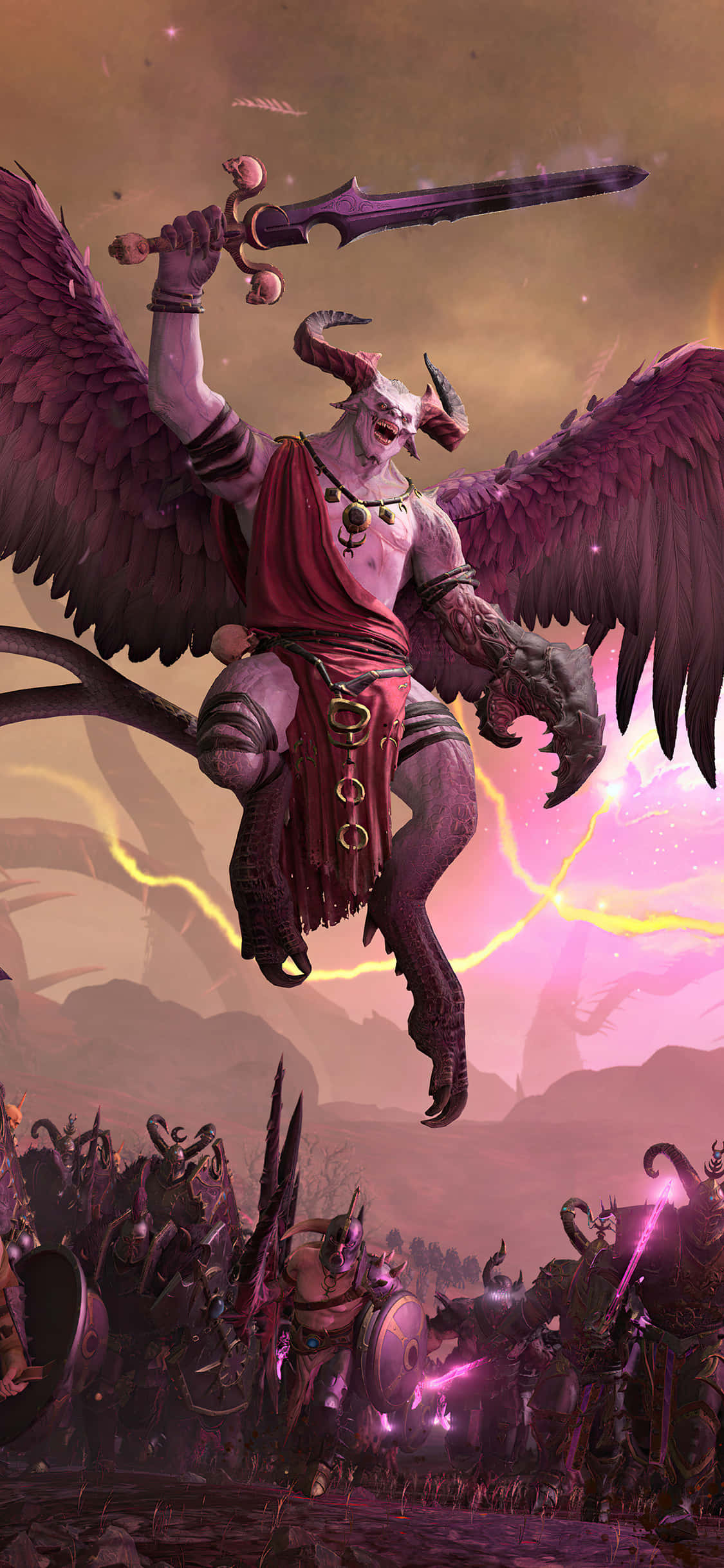 Slipp ild og svovl løs på dine fjender med iPhone X Total War Warhammer Wallpapers