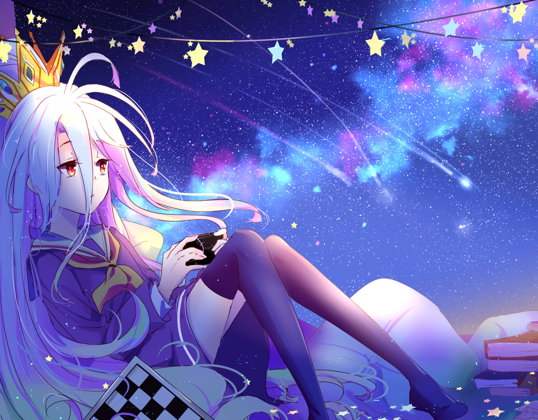 Slut dig til Sora og Shiro på deres rejse for at blive de bedste gamere i No Game No Life Wallpapers
