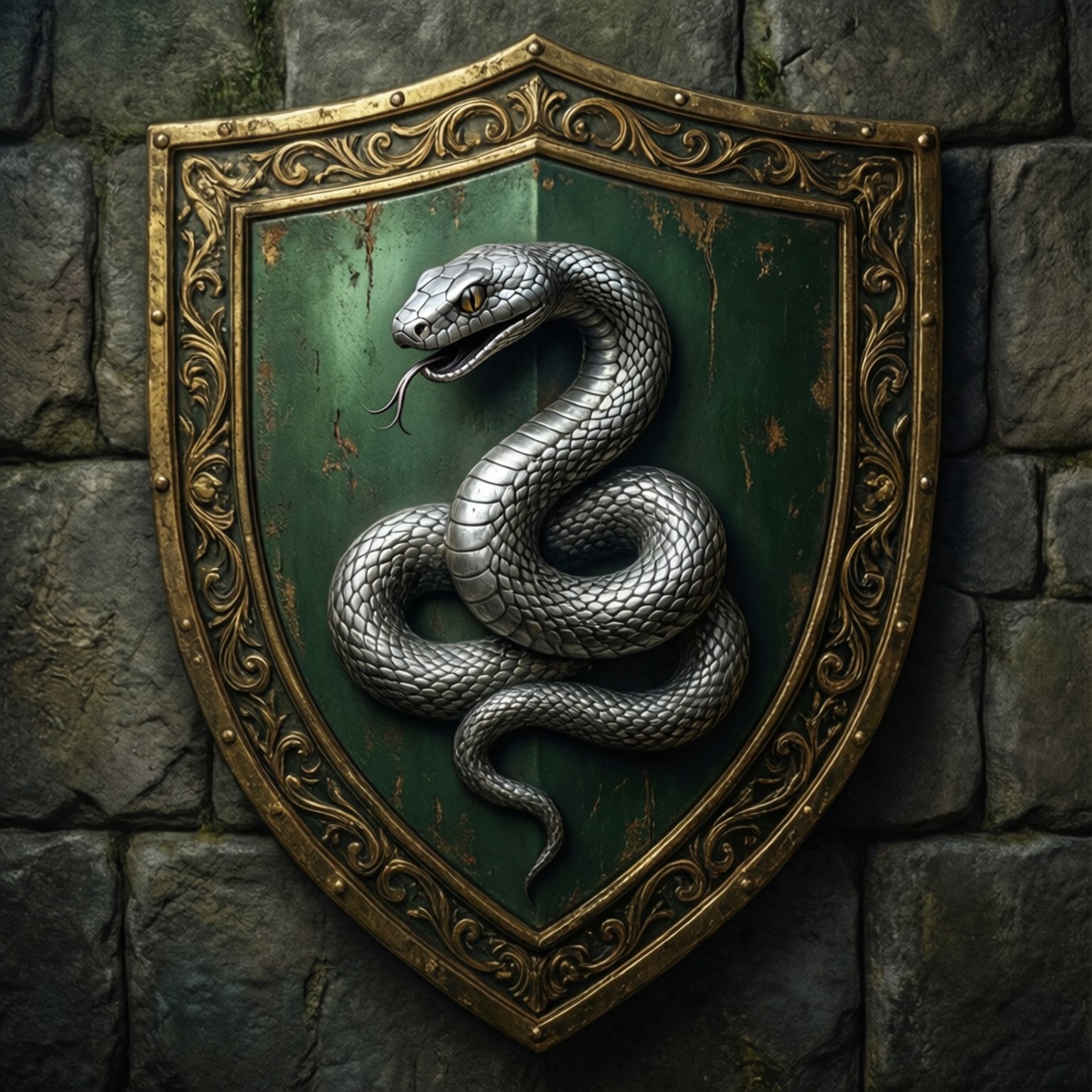 Slytherin heraldisk emblem Wallpapers