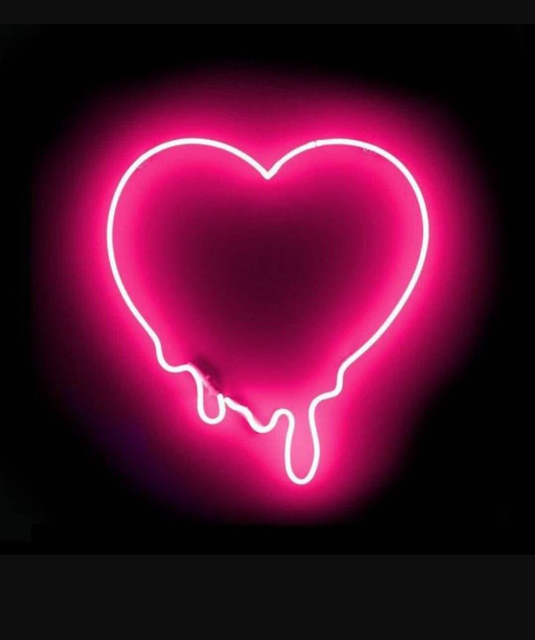 Smeltende Kærlighed: Et Æstetisk Lyserødt Hjerte Wallpapers